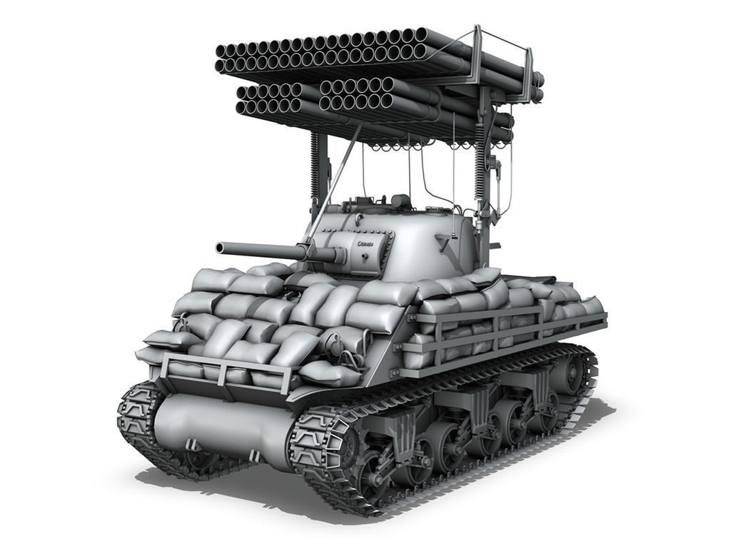 M4A3 Sherman-Calliope 3D model_7