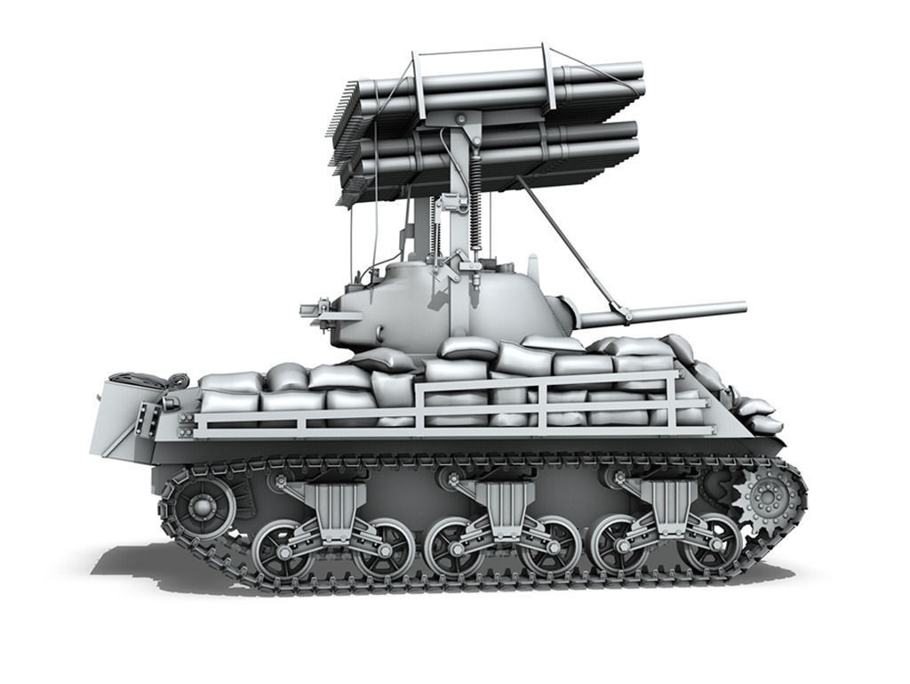 M4A3 Sherman-Calliope 3D model_3