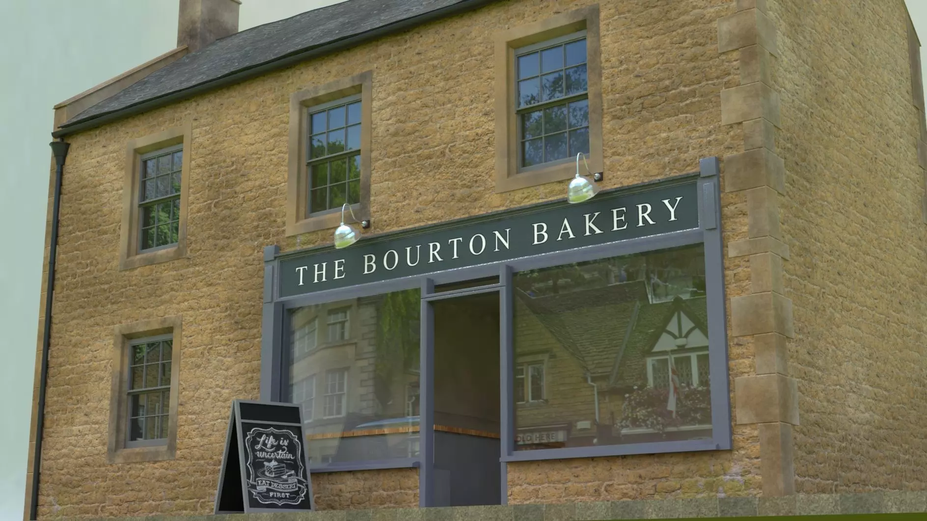 A Bakery Cottage 3D model_0