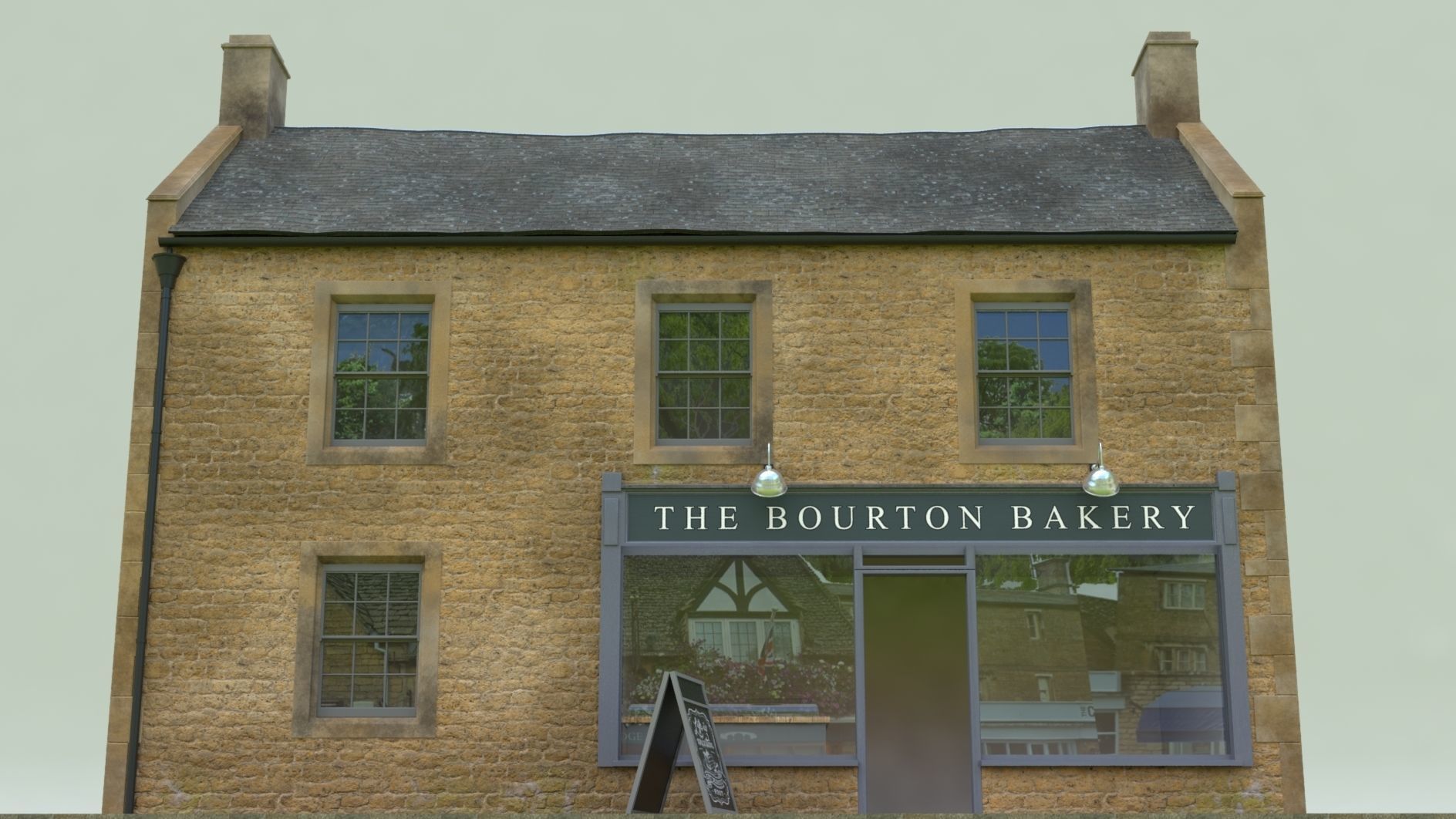 A Bakery Cottage 3D model_2