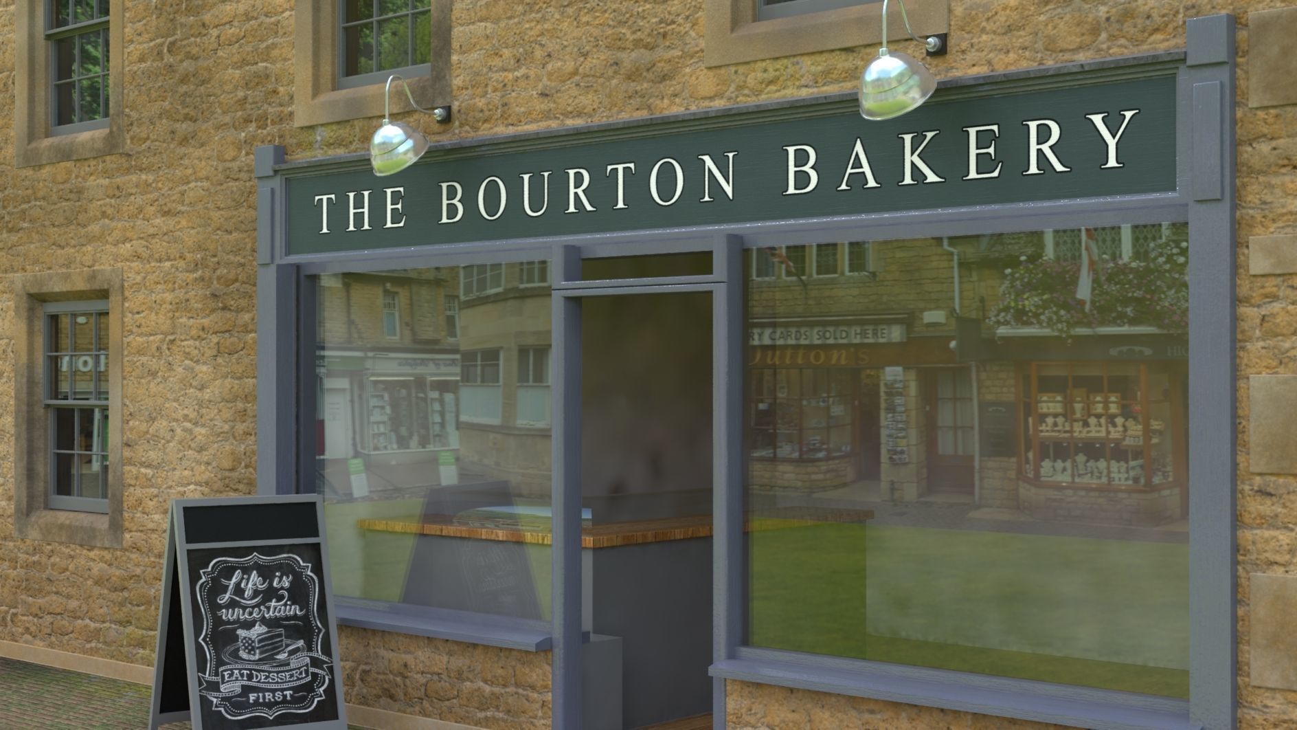 A Bakery Cottage 3D model_1