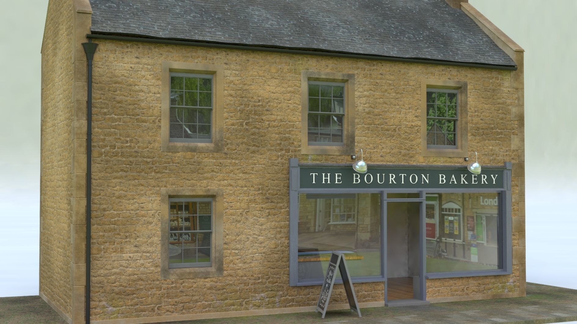 A Bakery Cottage 3D model_5