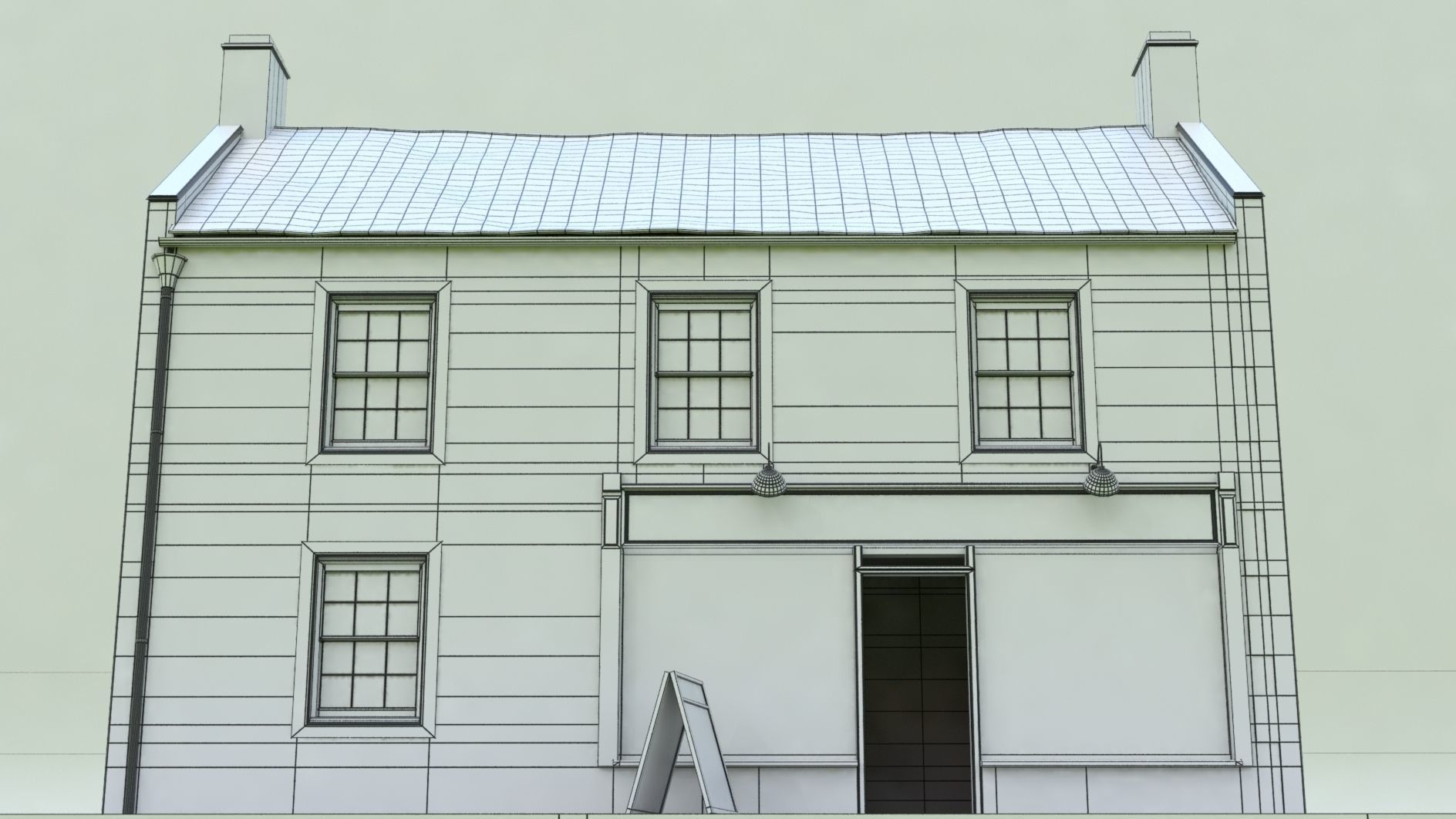 A Bakery Cottage 3D model_4