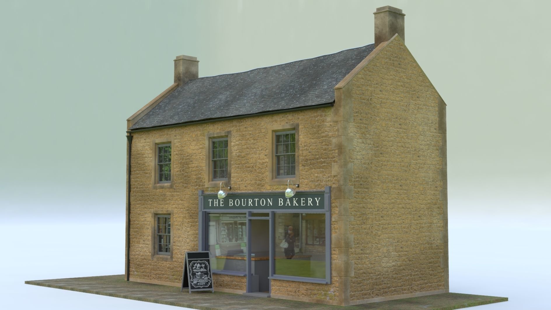 A Bakery Cottage 3D model_3