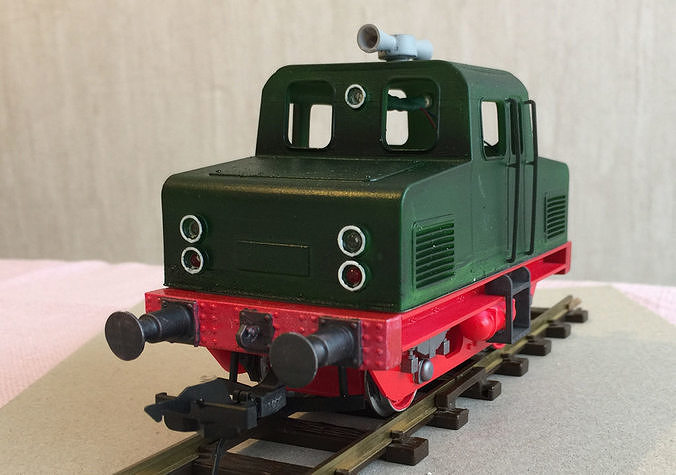 RC controlled shunting locomotive in zero gauge 7mm scale Free 3D print model