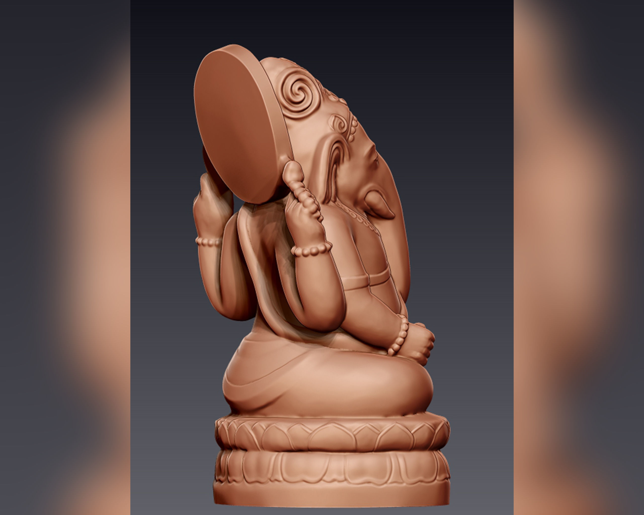 Ganesh 3D sculpture 3D print model_7
