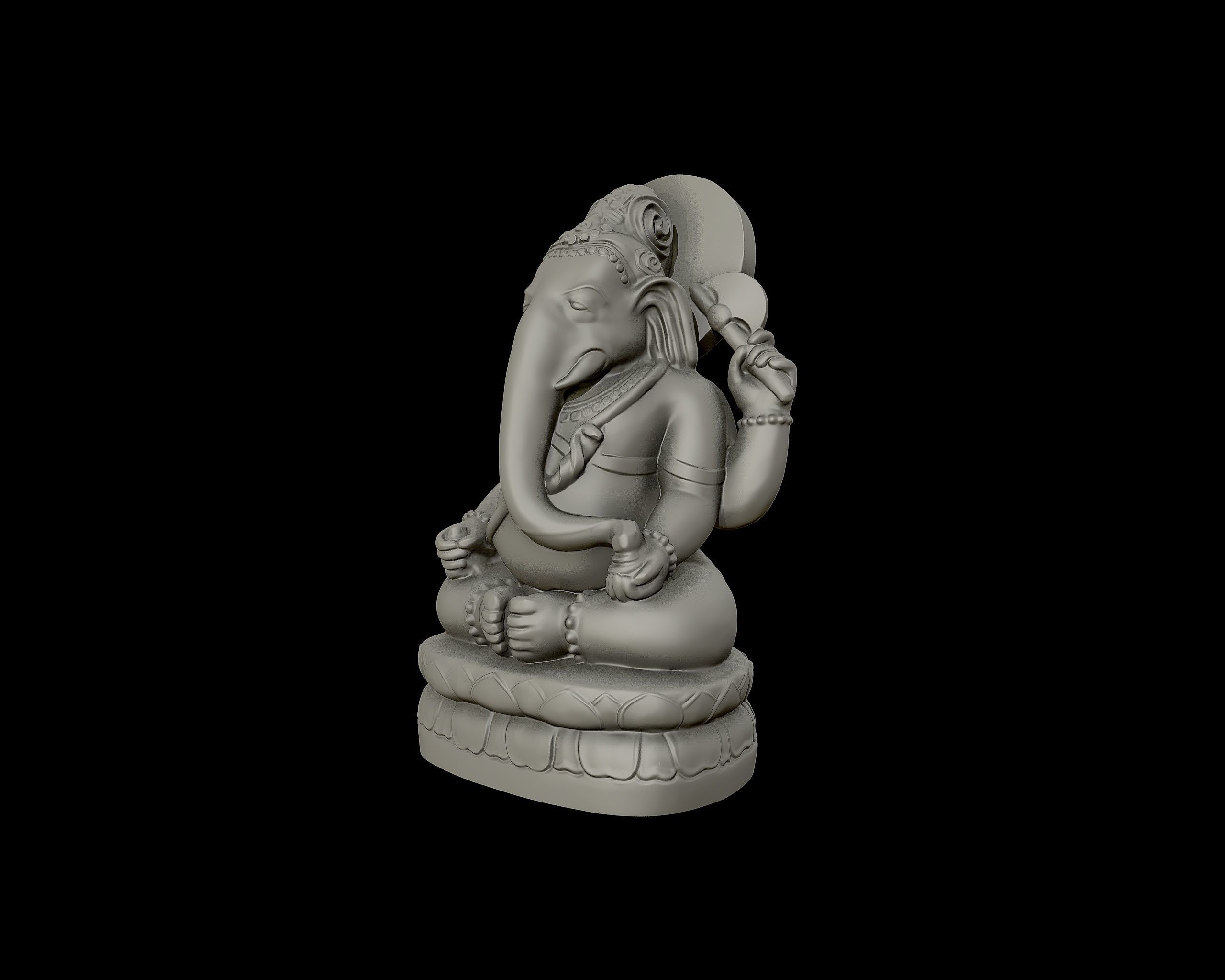 Ganesh 3D sculpture 3D print model_18