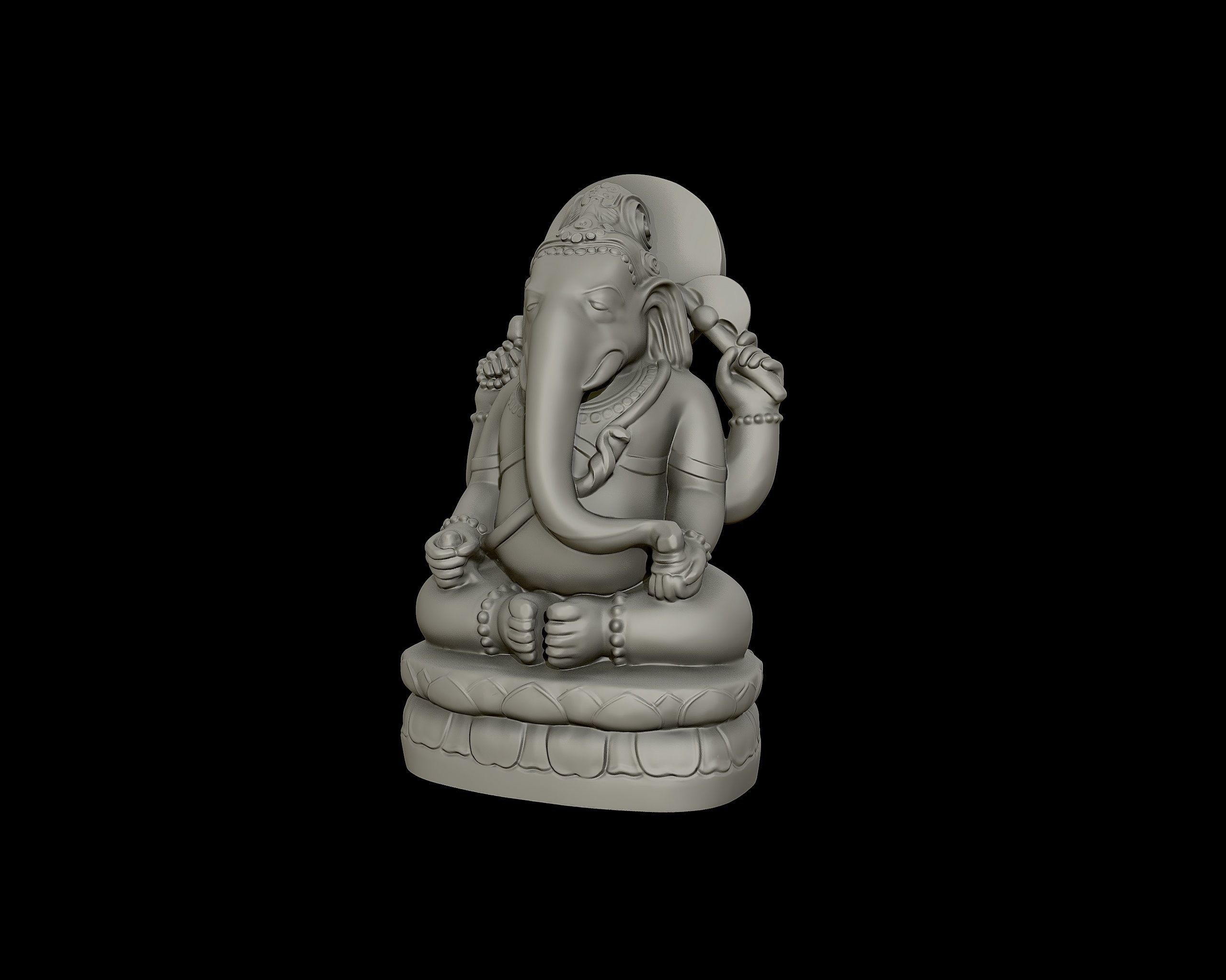 Ganesh 3D sculpture 3D print model_17