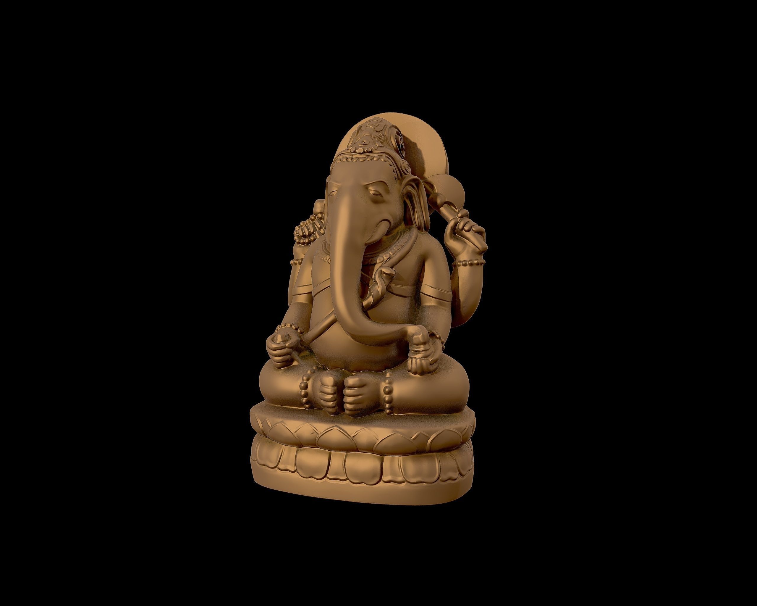 Ganesh 3D sculpture 3D print model_25