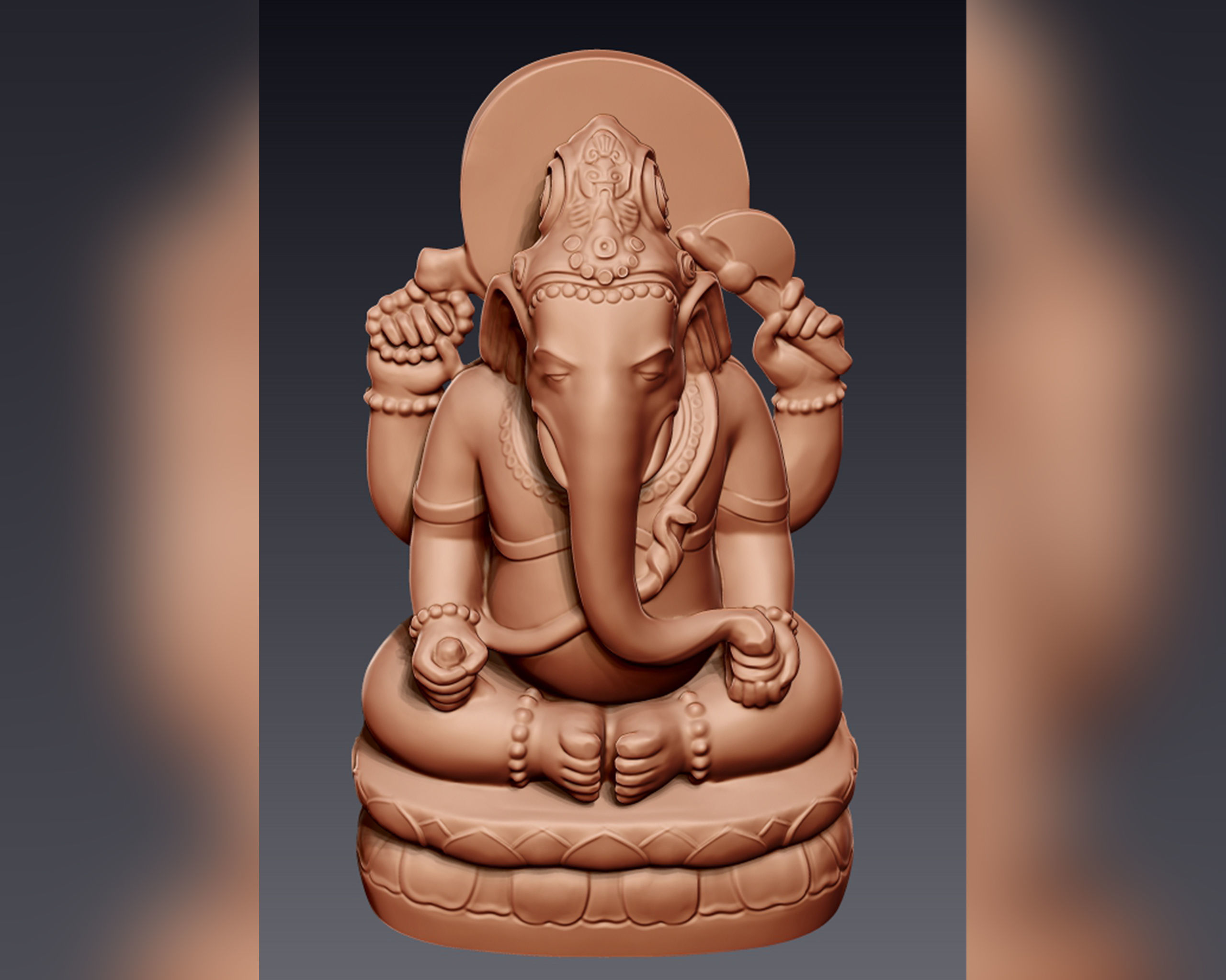 Ganesh 3D sculpture 3D print model_10