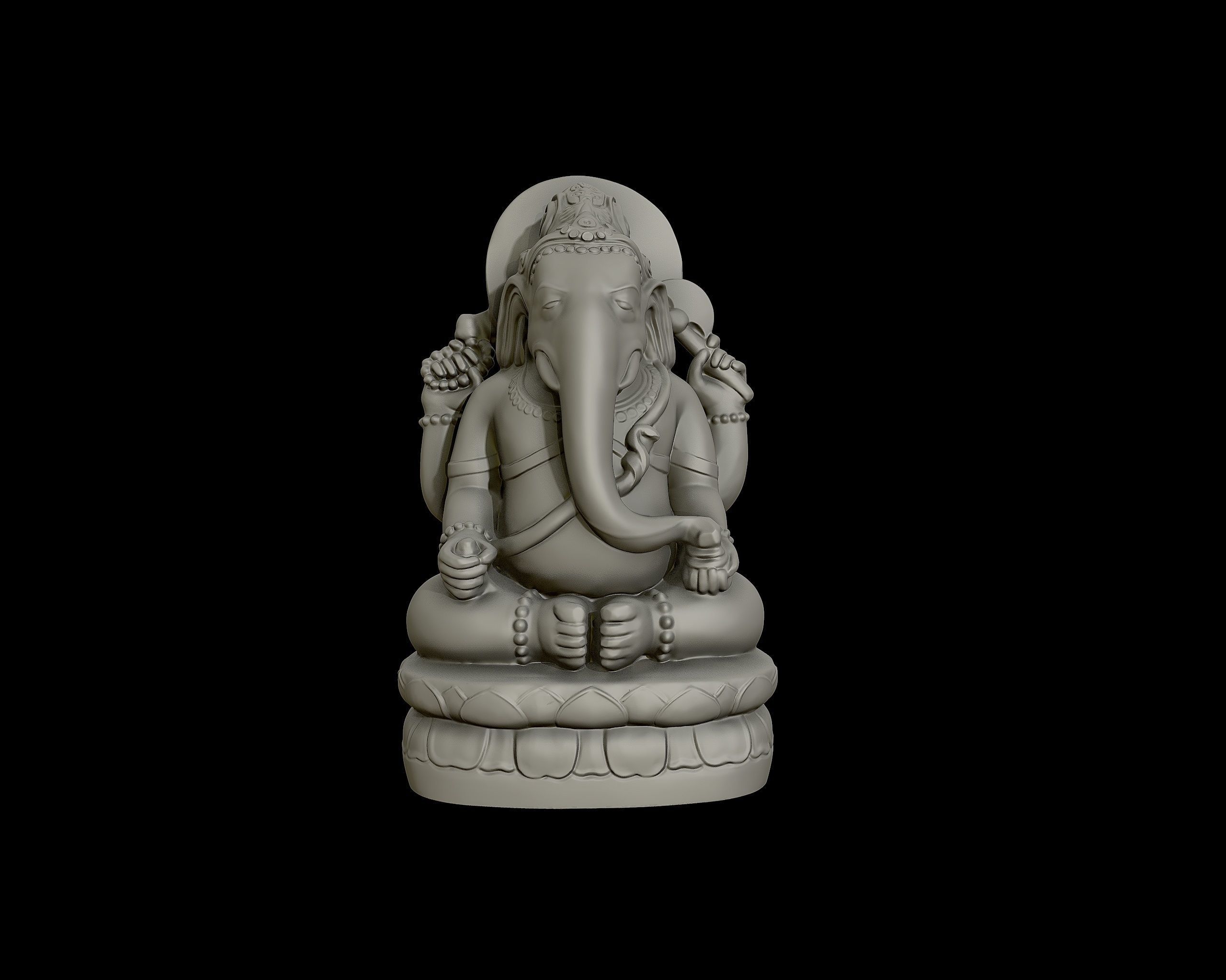Ganesh 3D sculpture 3D print model_15