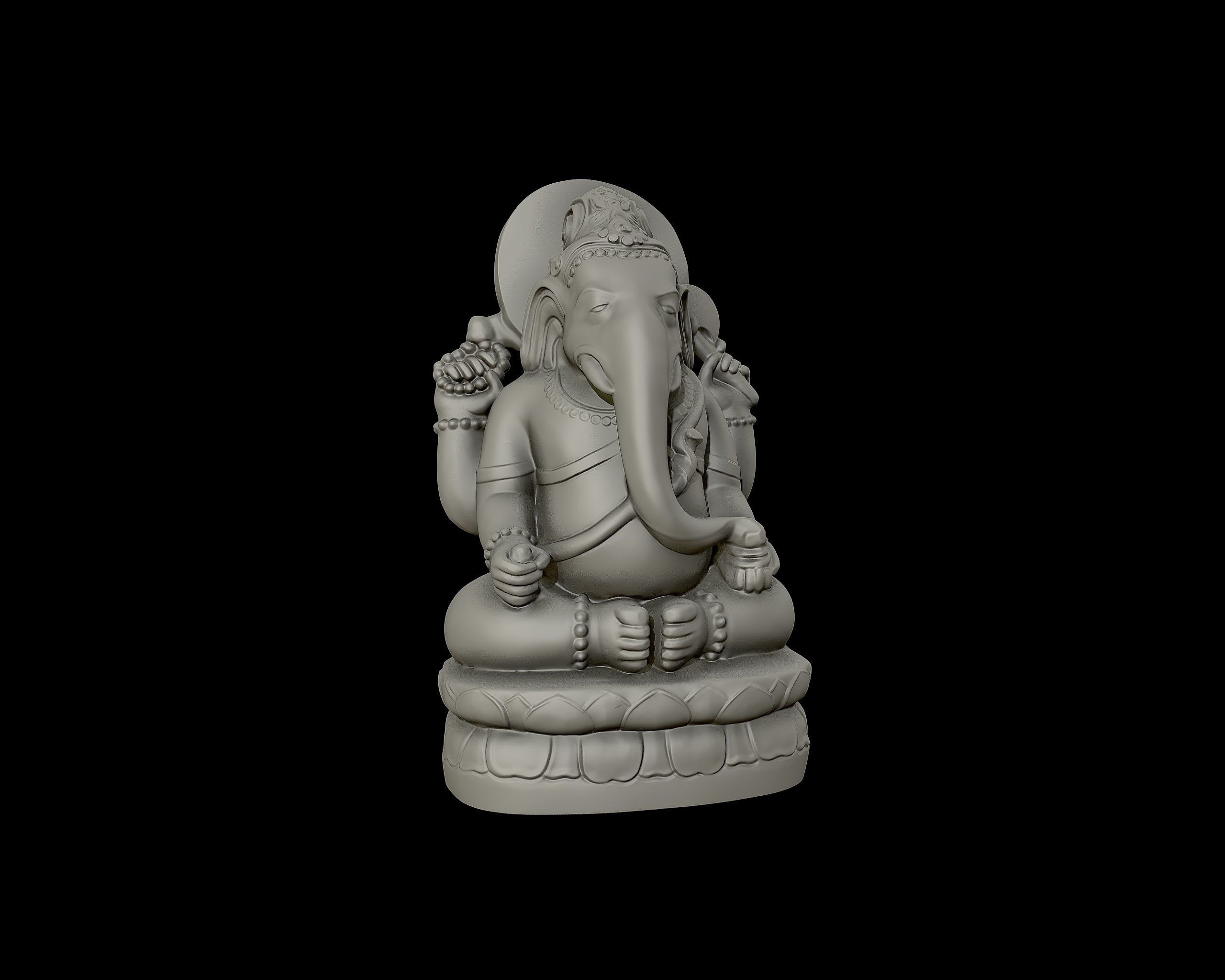 Ganesh 3D sculpture 3D print model_23