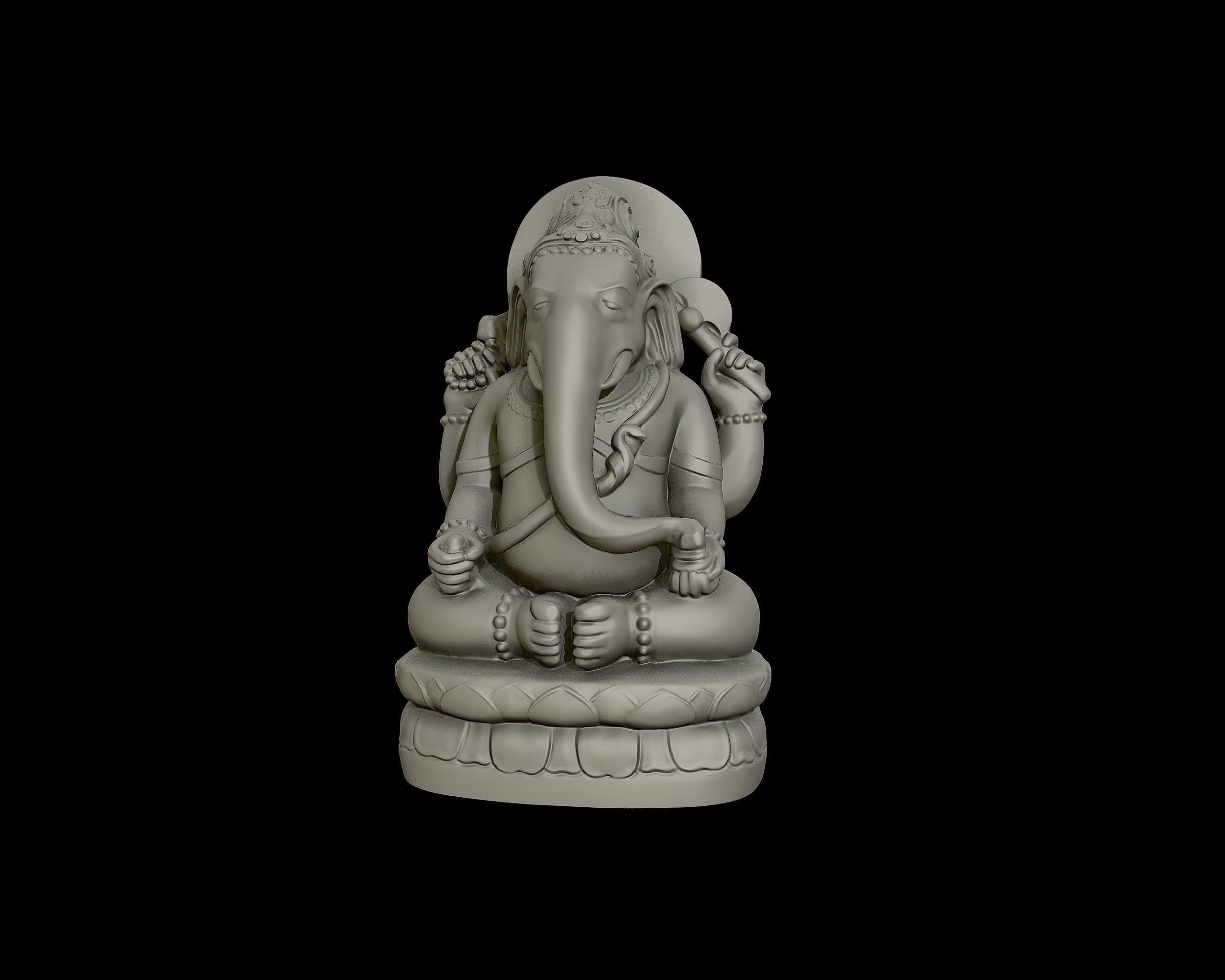 Ganesh 3D sculpture 3D print model_16