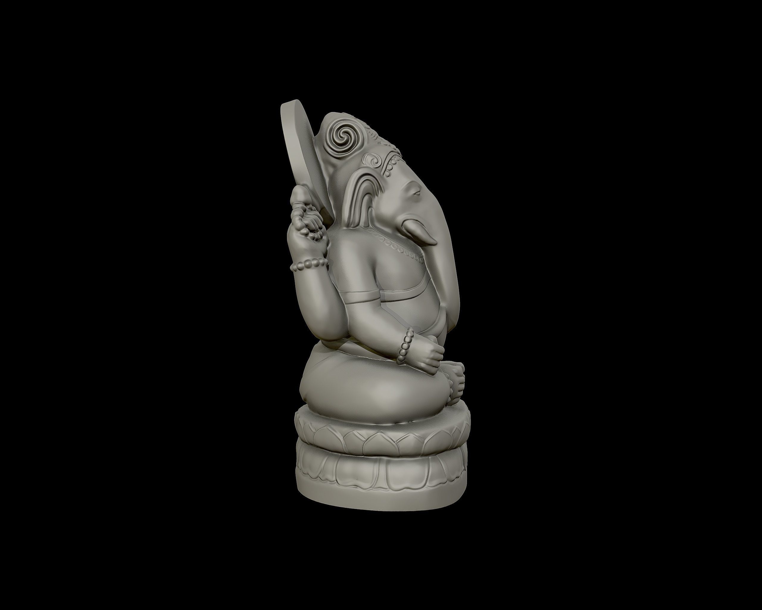 Ganesh 3D sculpture 3D print model_21