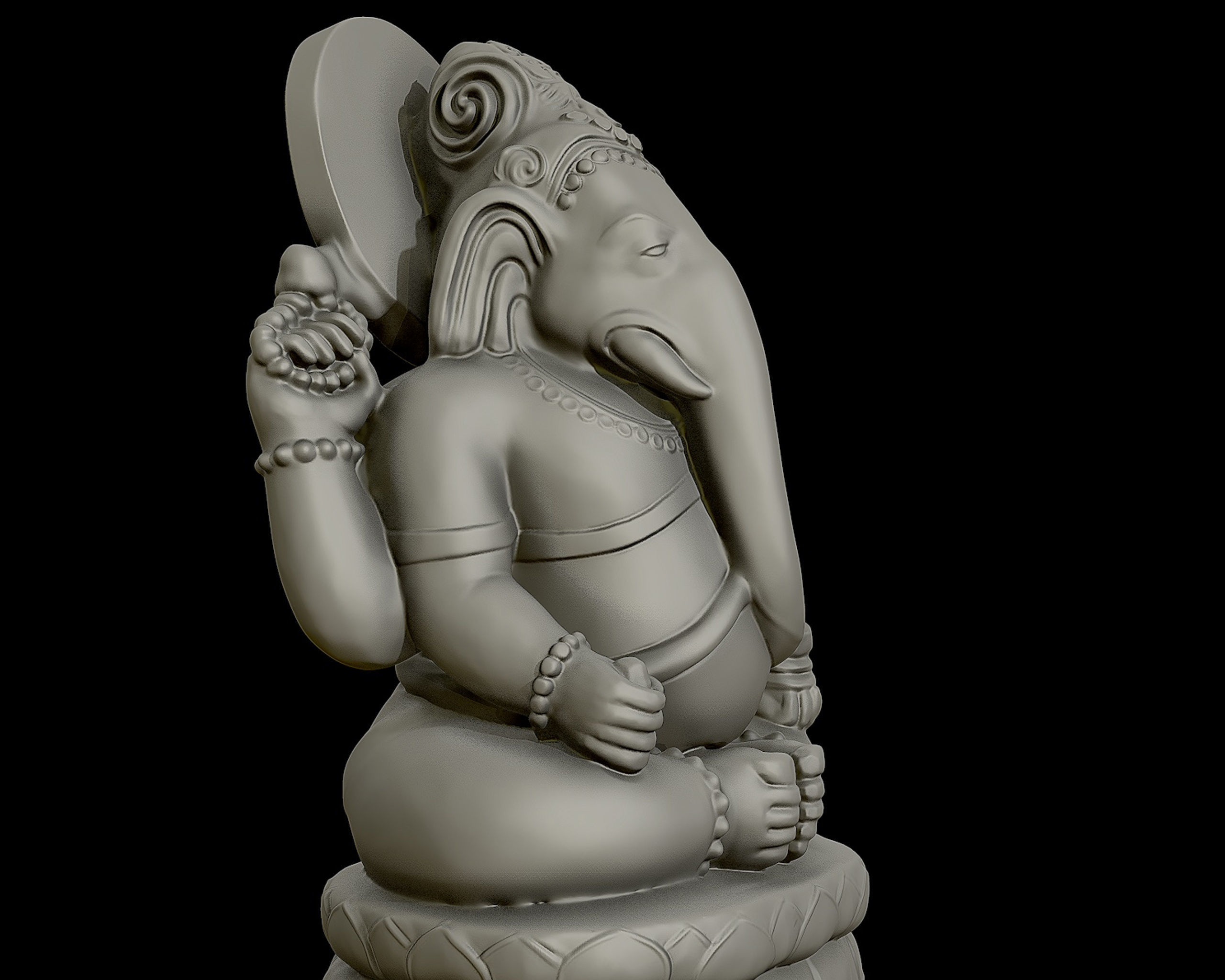 Ganesh 3D sculpture 3D print model_13