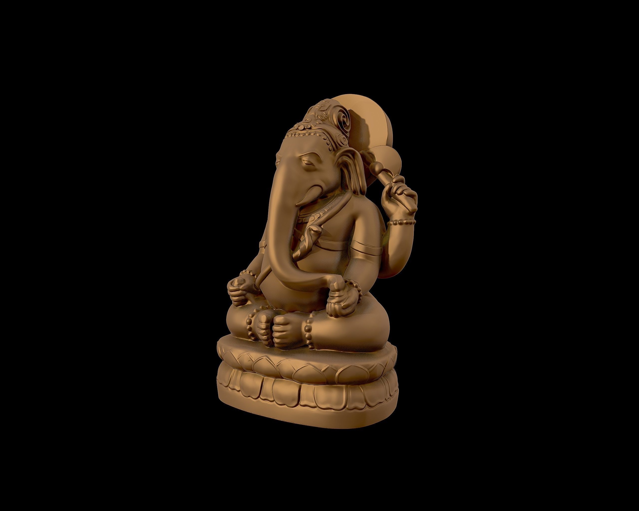 Ganesh 3D sculpture 3D print model_26