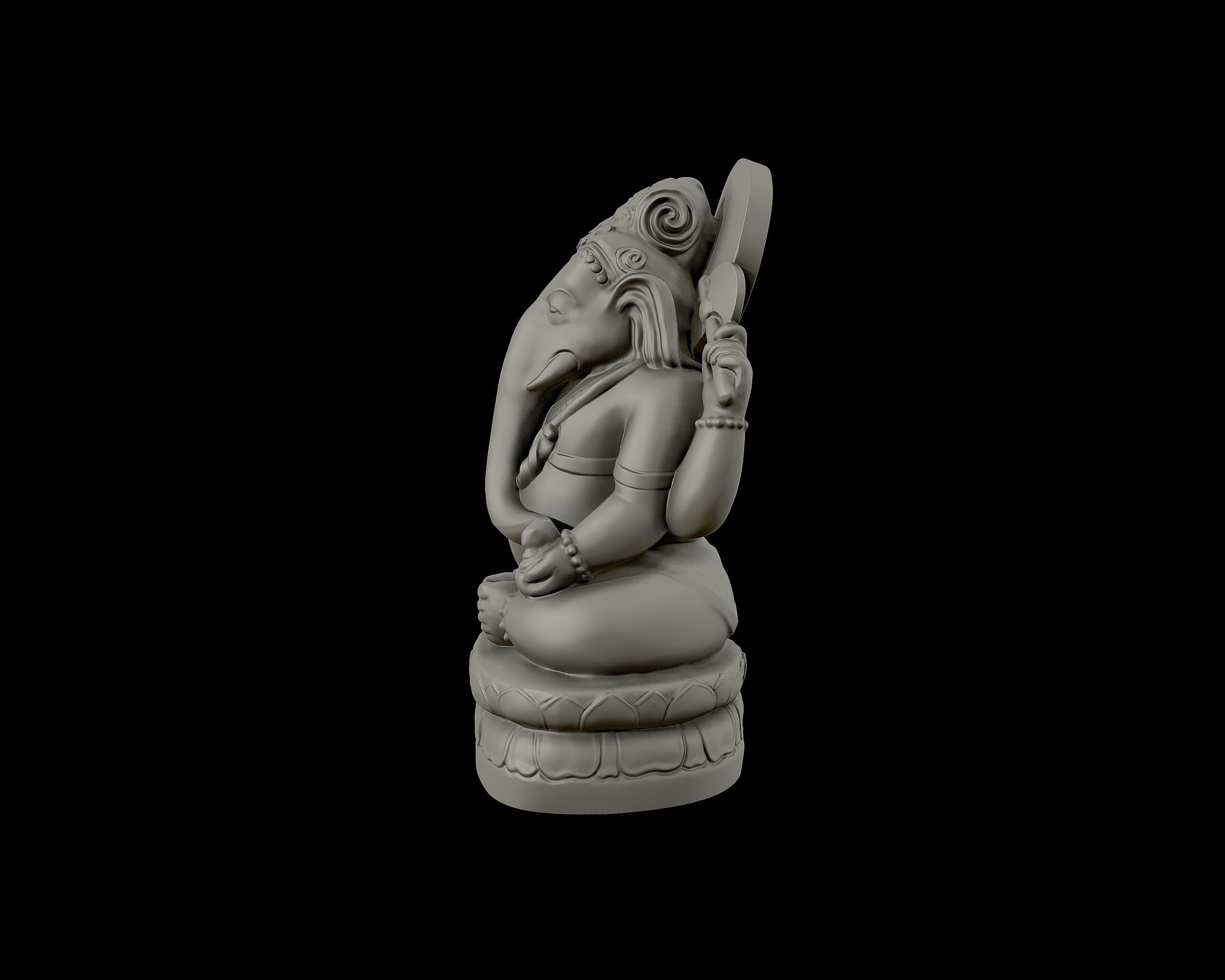 Ganesh 3D sculpture 3D print model_19