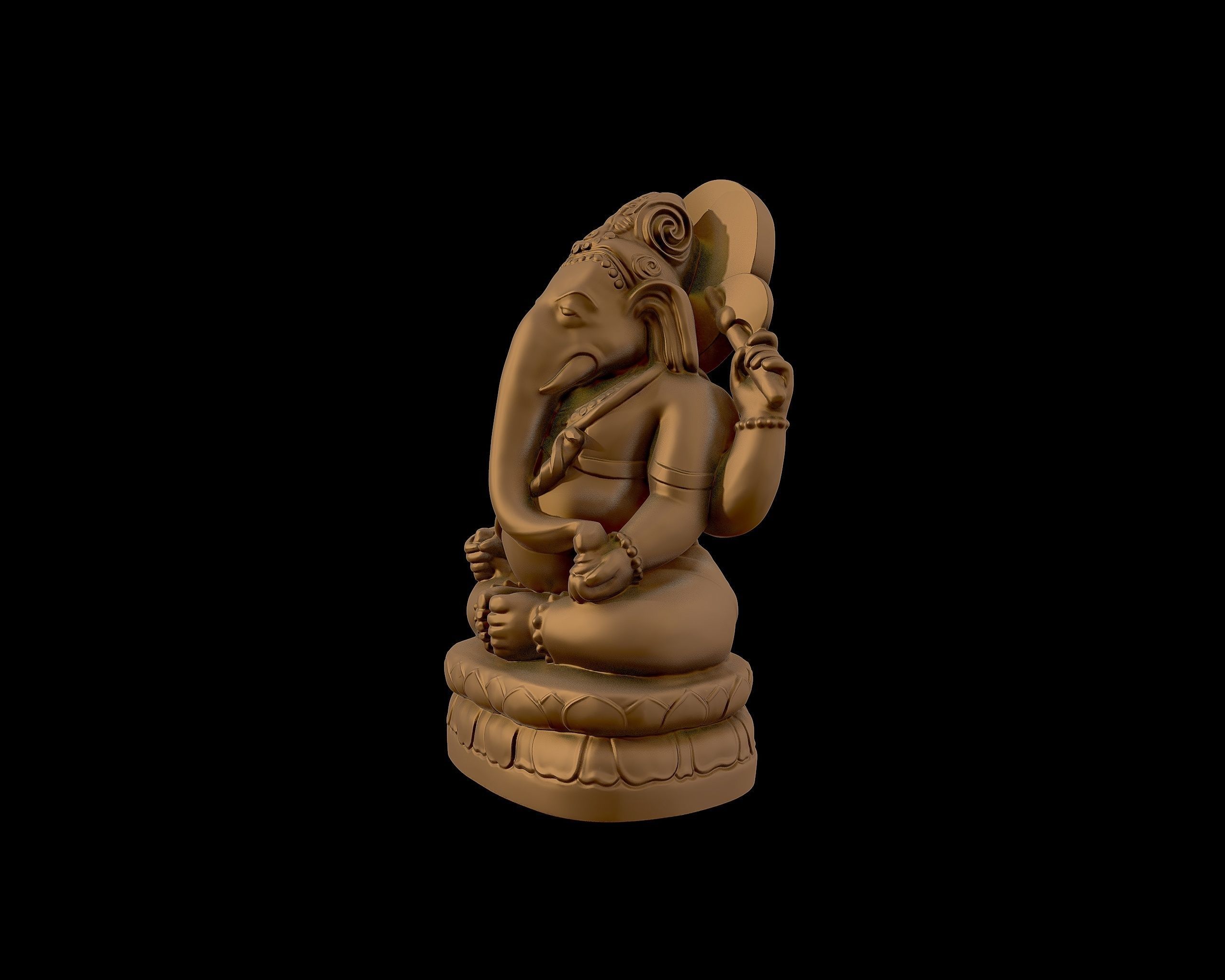 Ganesh 3D sculpture 3D print model_27