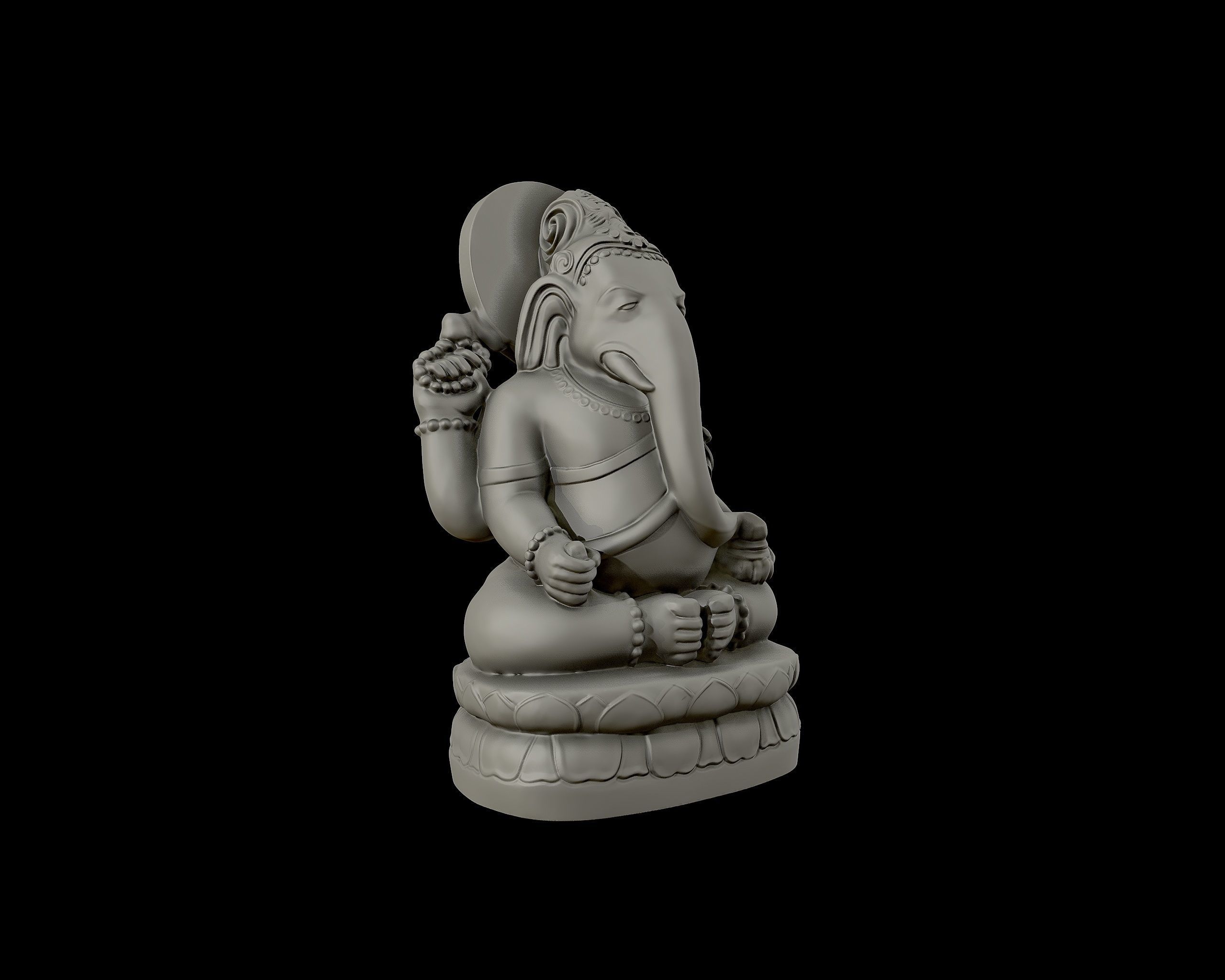 Ganesh 3D sculpture 3D print model_22