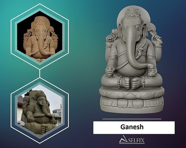 Ganesh 3D sculpture 3D print model
