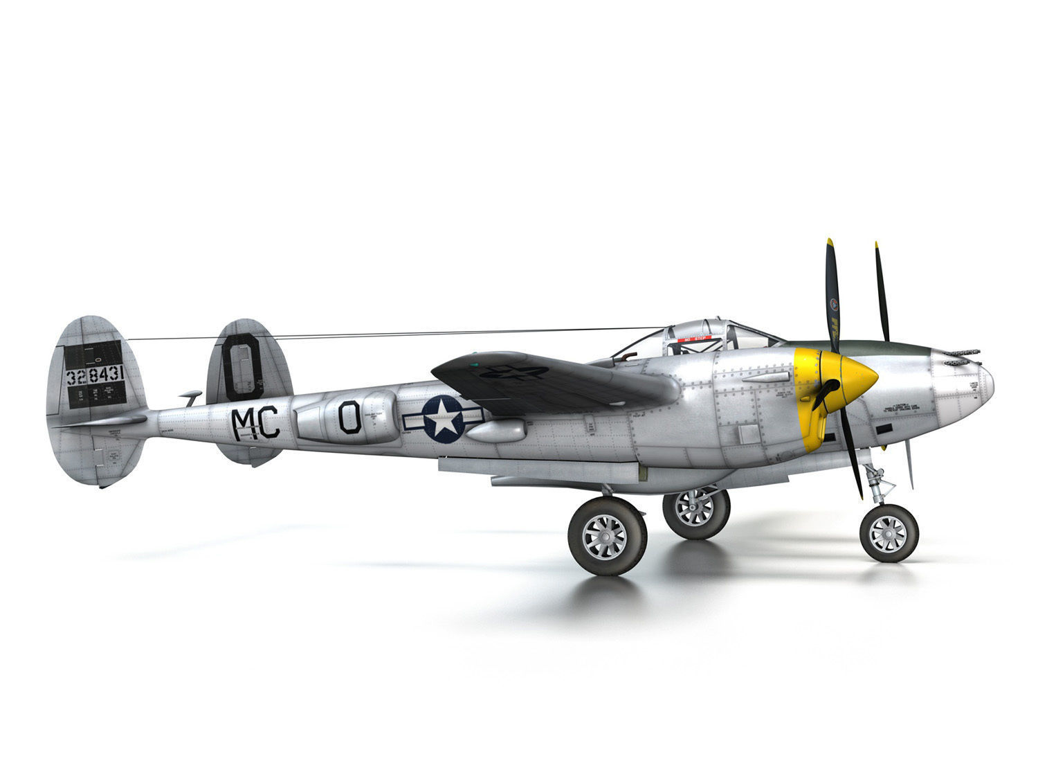 Lockheed P-38 Lightning - Happy Jacks go Buggy 3D model_18