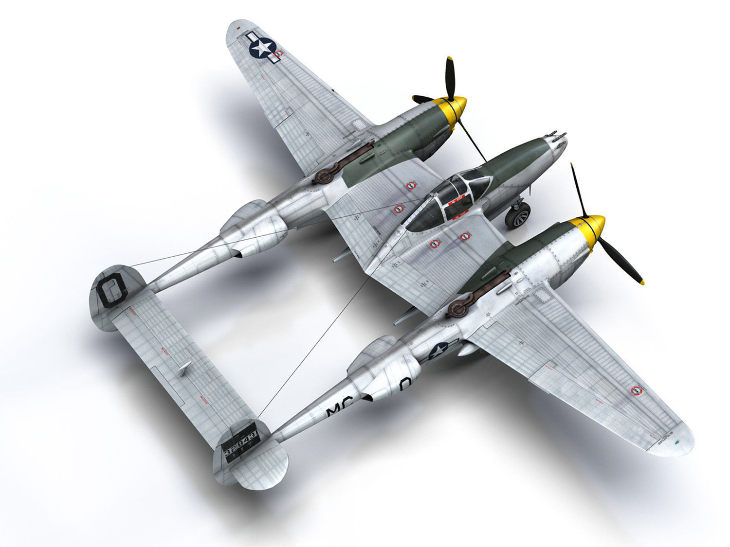 Lockheed P-38 Lightning - Happy Jacks go Buggy 3D model_17