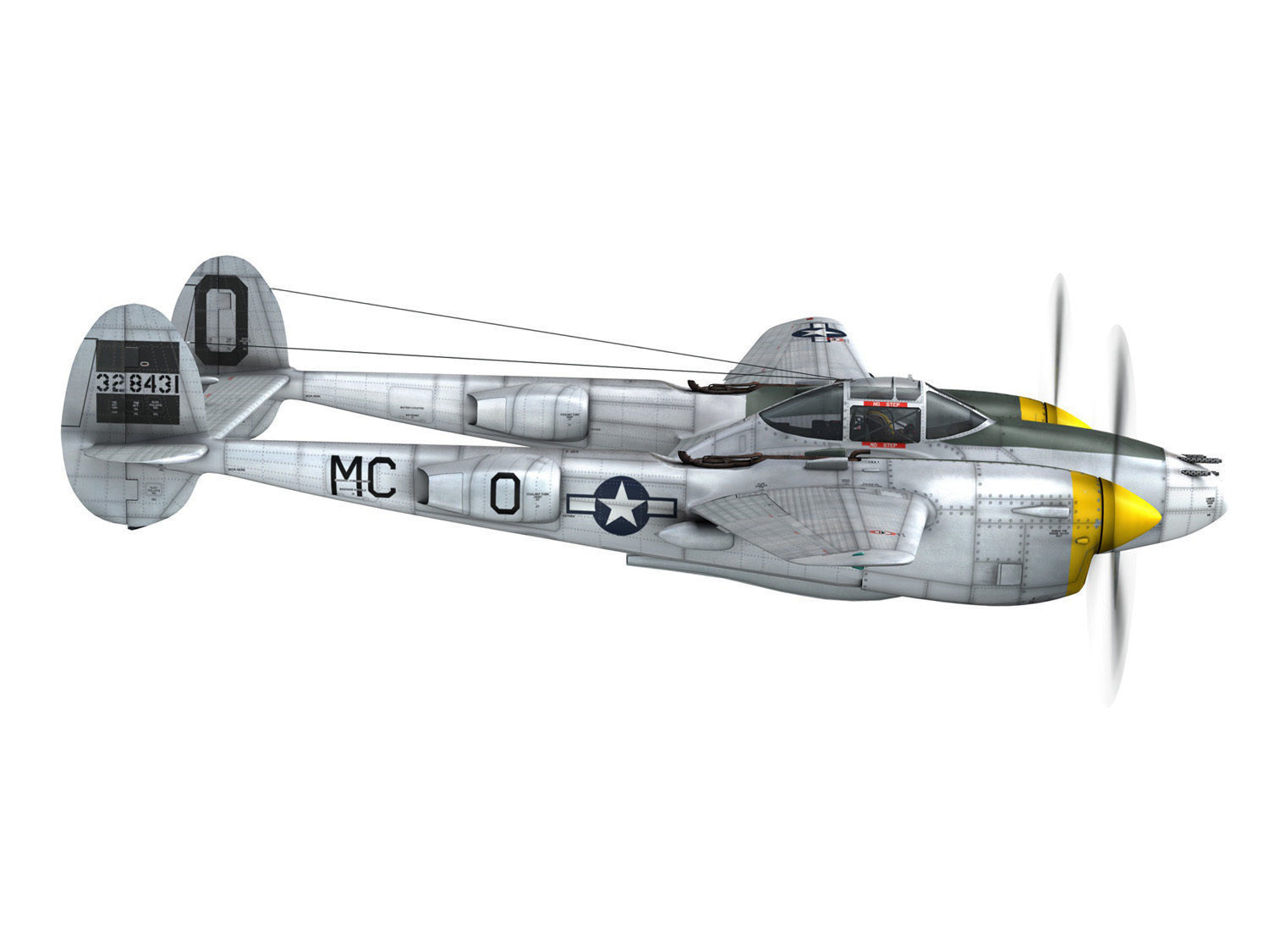 Lockheed P-38 Lightning - Happy Jacks go Buggy 3D model_8