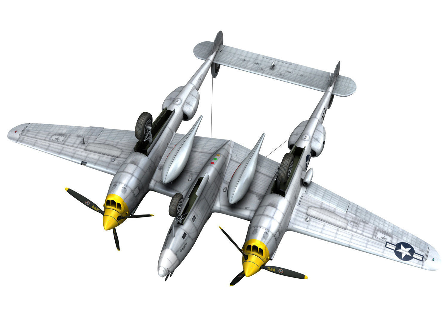 Lockheed P-38 Lightning - Happy Jacks go Buggy 3D model_20