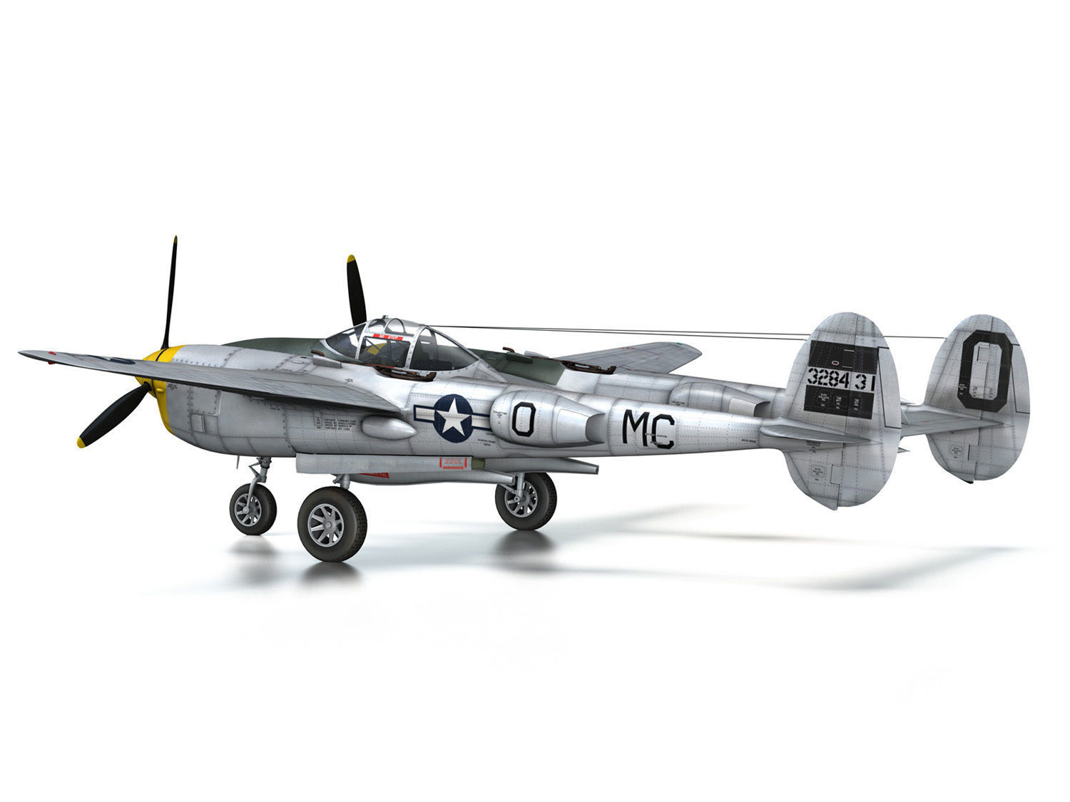 Lockheed P-38 Lightning - Happy Jacks go Buggy 3D model_14