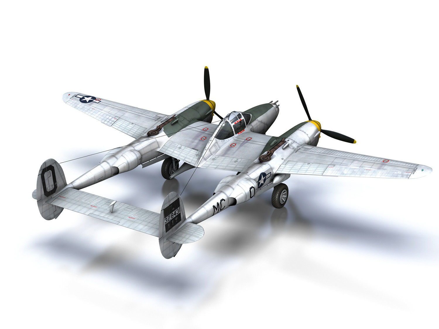 Lockheed P-38 Lightning - Happy Jacks go Buggy 3D model_15