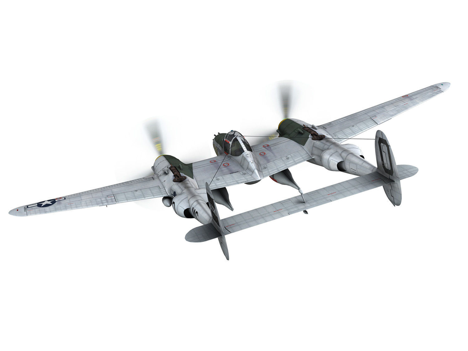 Lockheed P-38 Lightning - Happy Jacks go Buggy 3D model_6