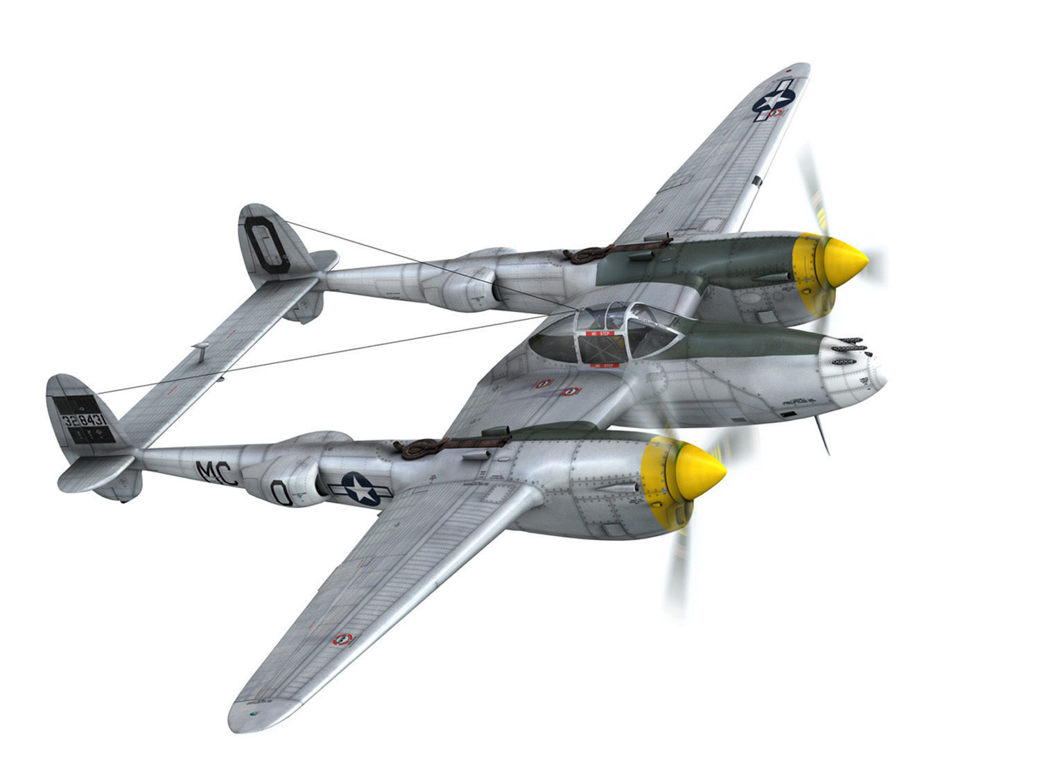 Lockheed P-38 Lightning - Happy Jacks go Buggy 3D model_9