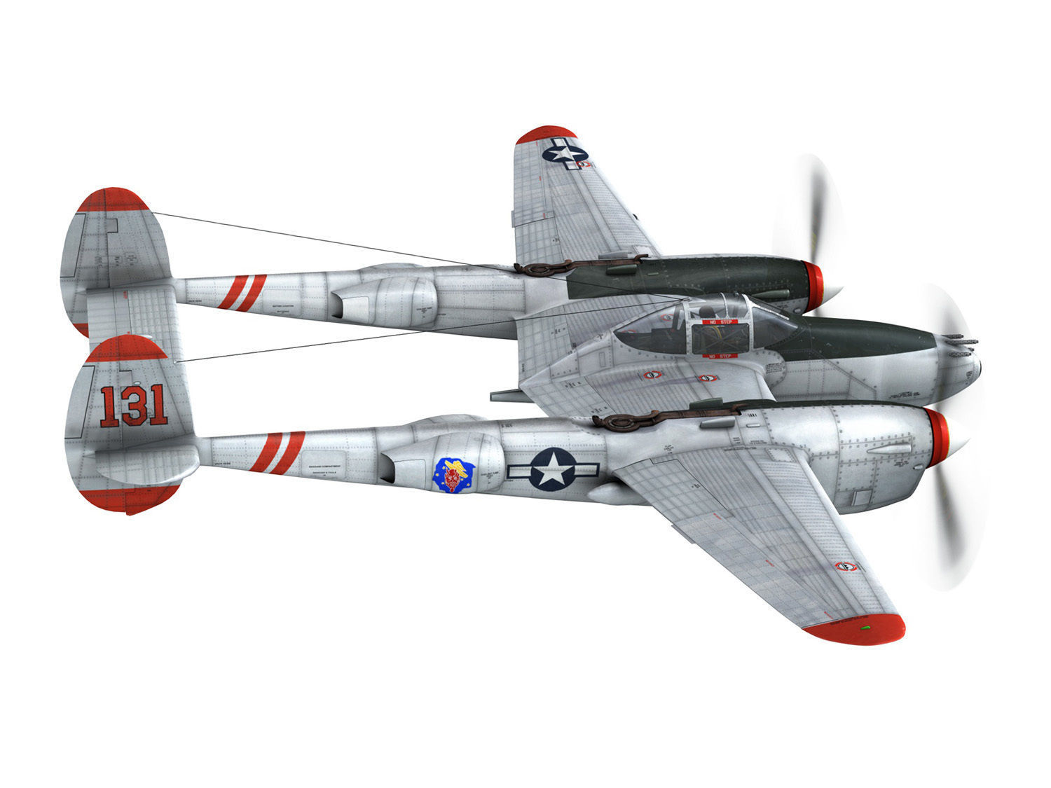 Lockheed P-38 Lightning - Pudgy IV 3D model_8