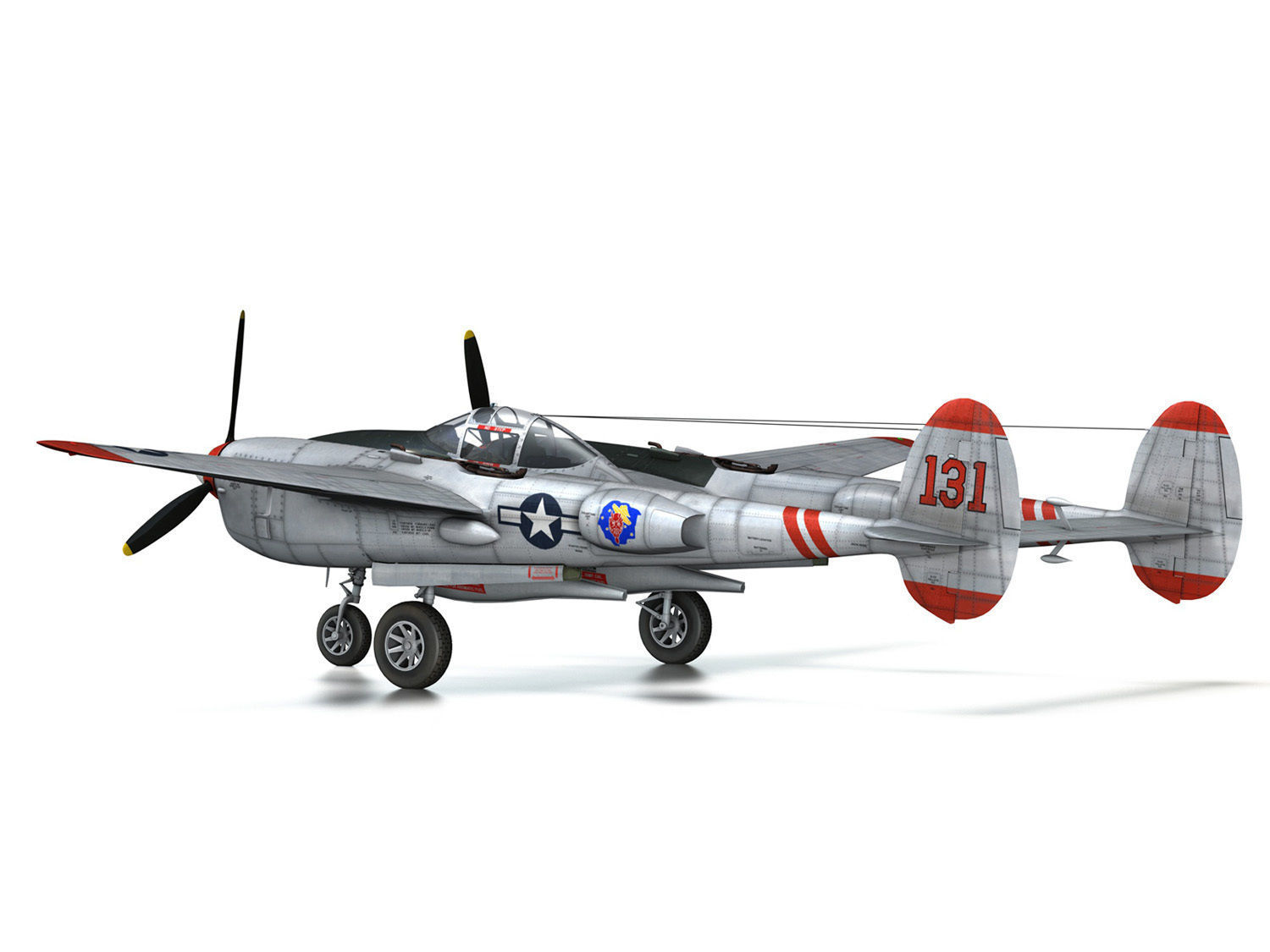 Lockheed P-38 Lightning - Pudgy IV 3D model_13