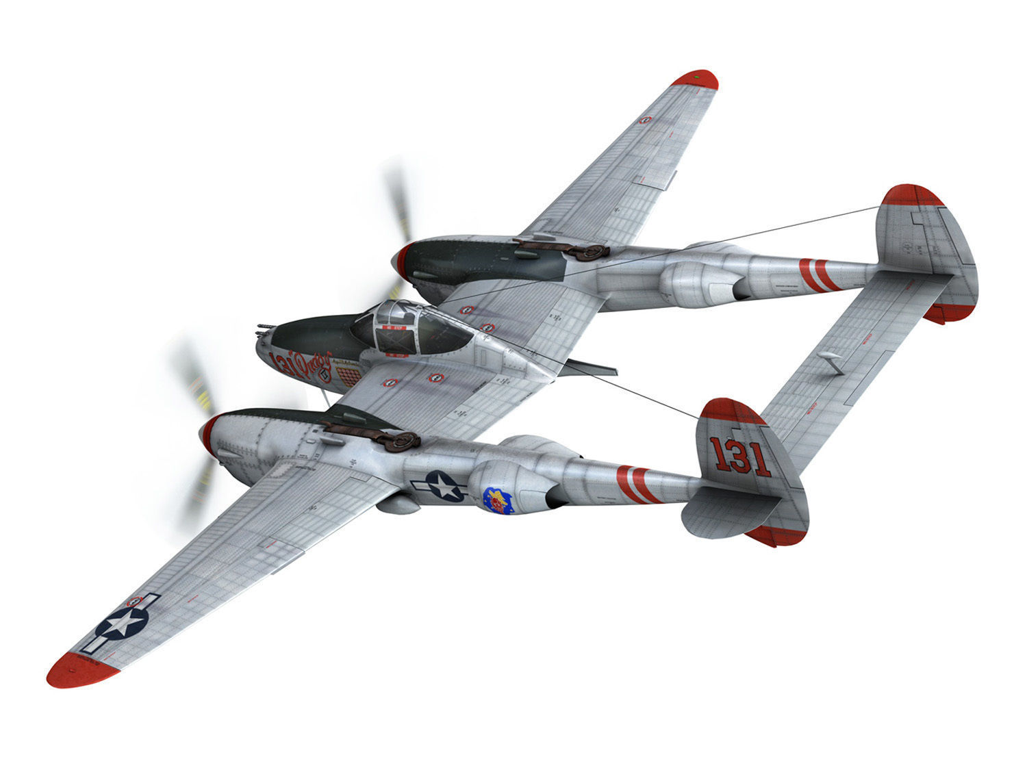 Lockheed P-38 Lightning - Pudgy IV 3D model_4
