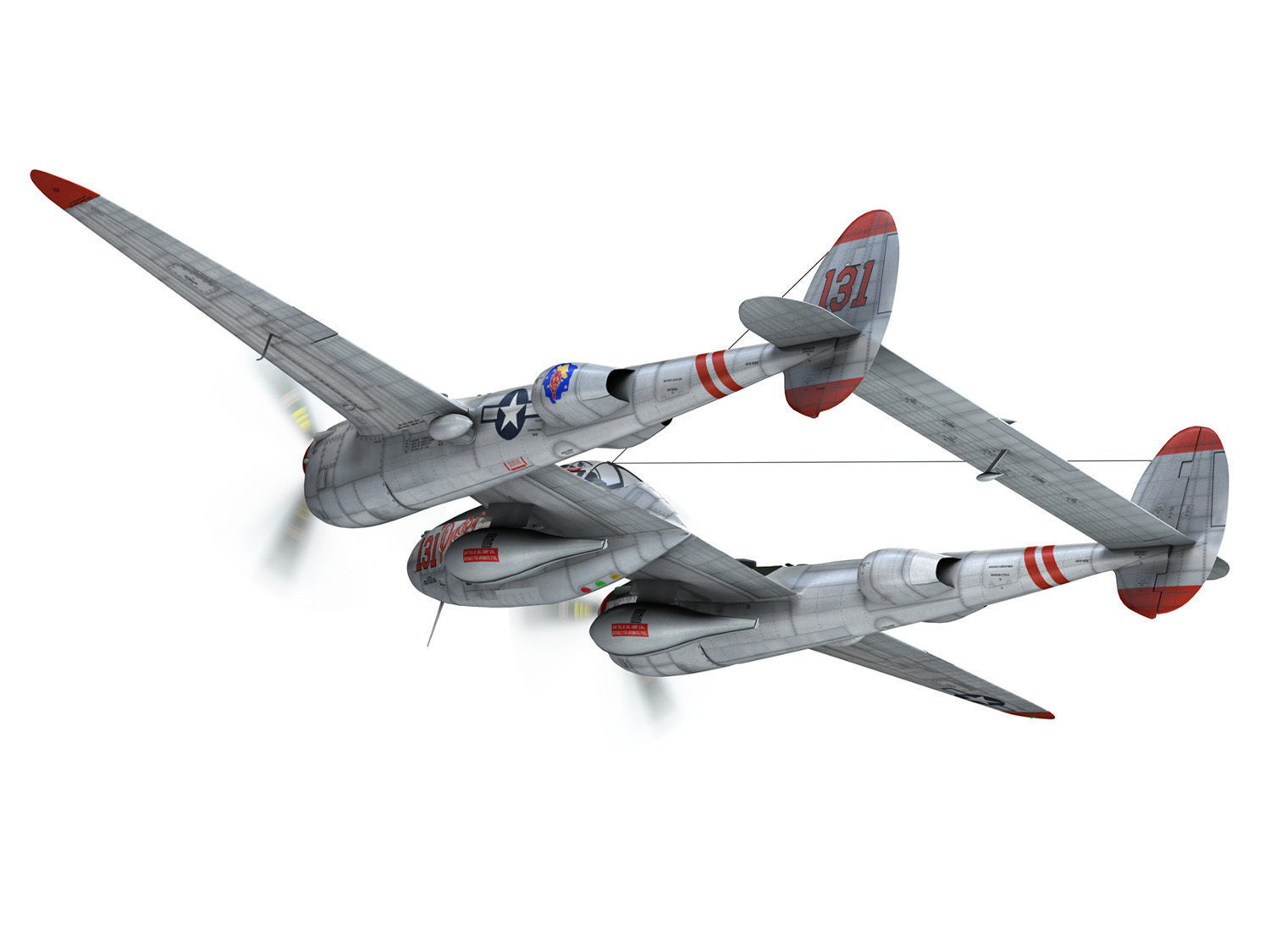 Lockheed P-38 Lightning - Pudgy IV 3D model_5
