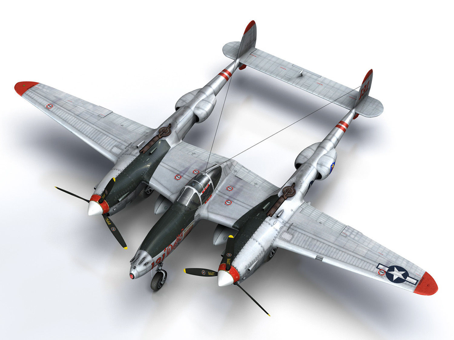 Lockheed P-38 Lightning - Pudgy IV 3D model_18