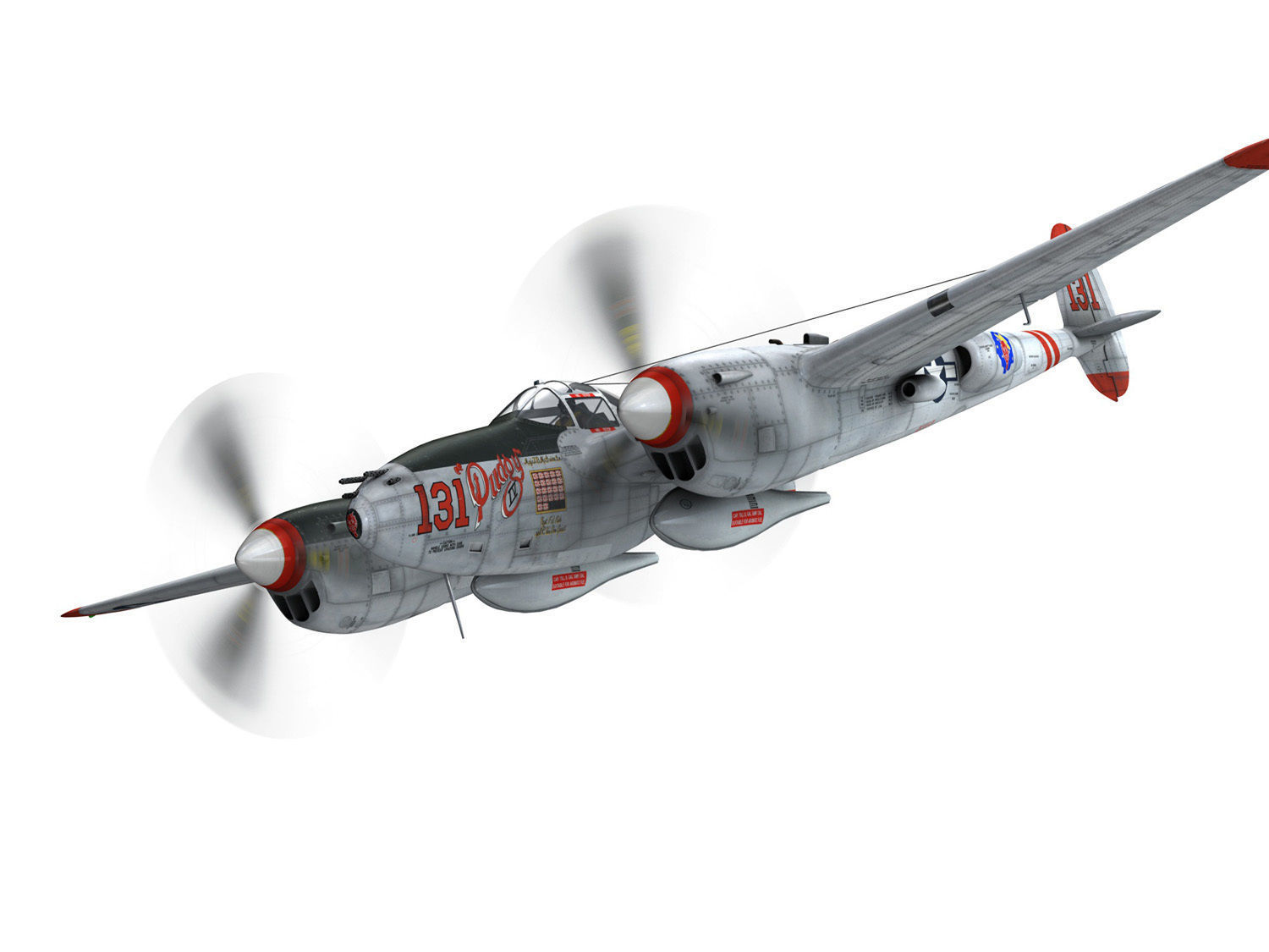 Lockheed P-38 Lightning - Pudgy IV 3D model_3