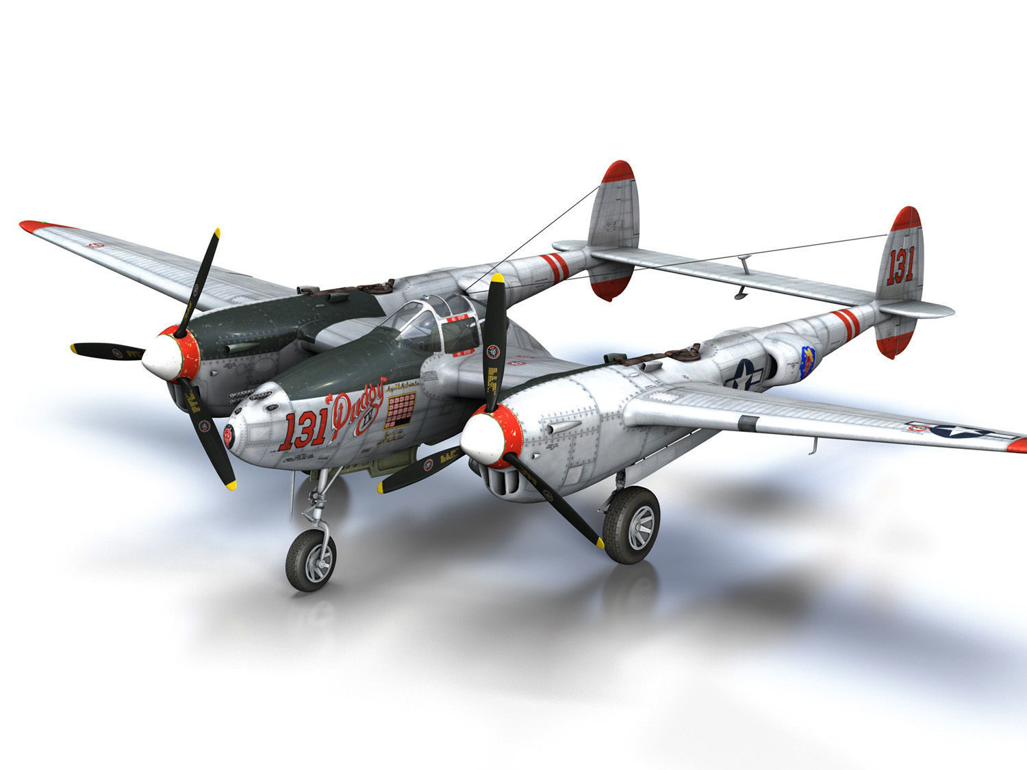 Lockheed P-38 Lightning - Pudgy IV 3D model_12