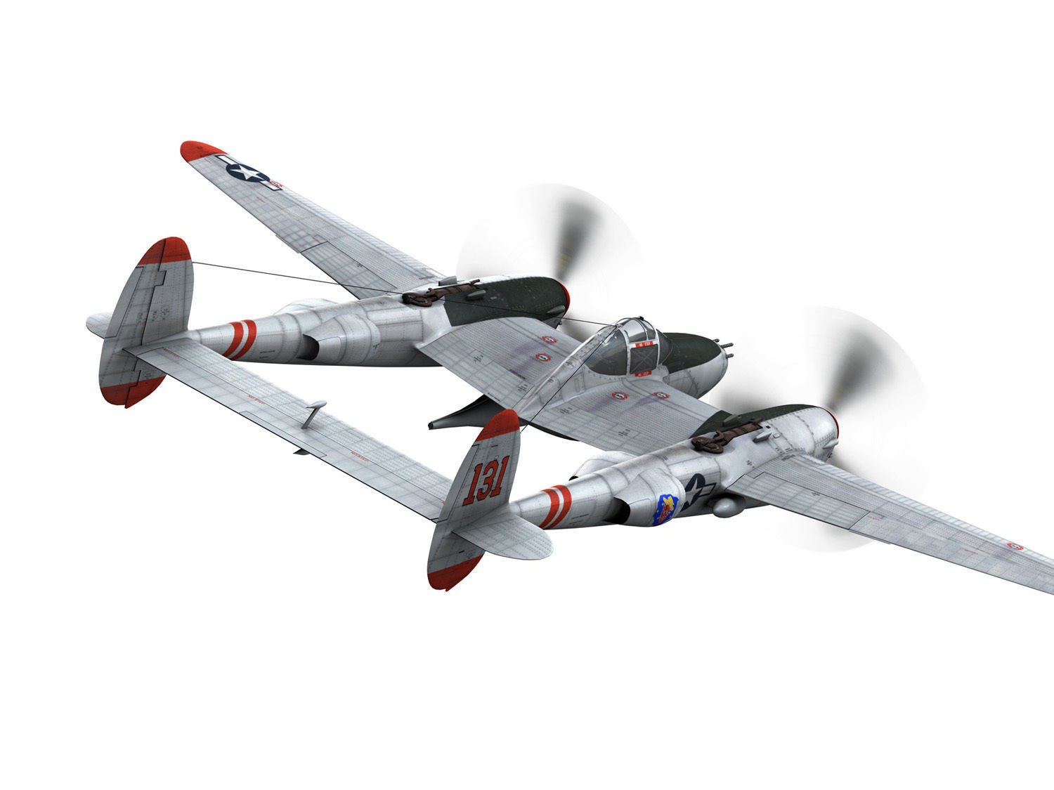 Lockheed P-38 Lightning - Pudgy IV 3D model_7