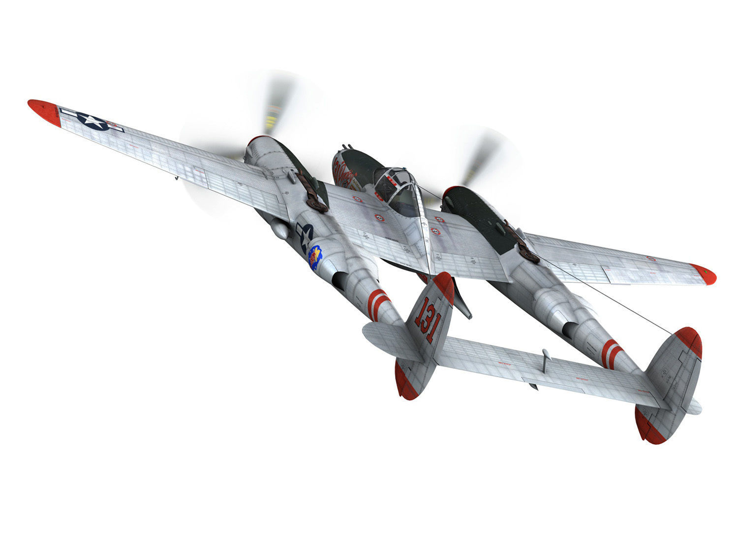 Lockheed P-38 Lightning - Pudgy IV 3D model_6