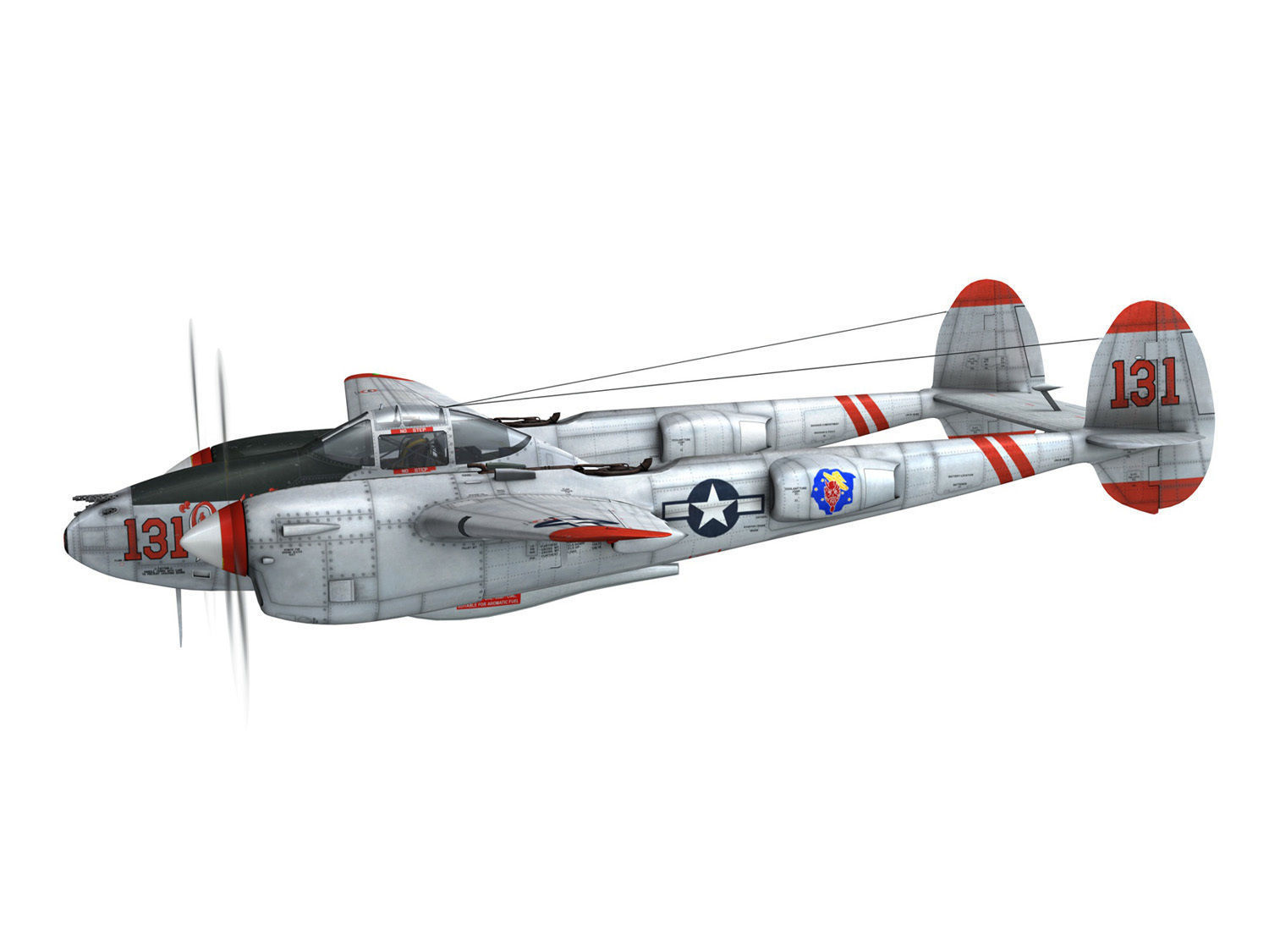 Lockheed P-38 Lightning - Pudgy IV 3D model_2