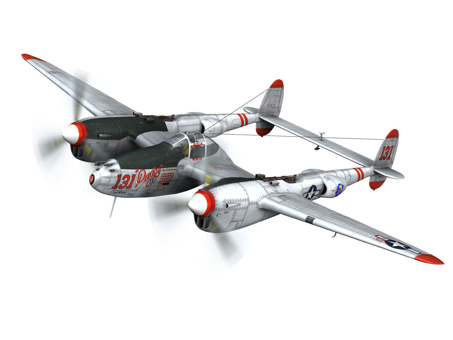 Lockheed P-38 Lightning - Pudgy IV 3D model_1