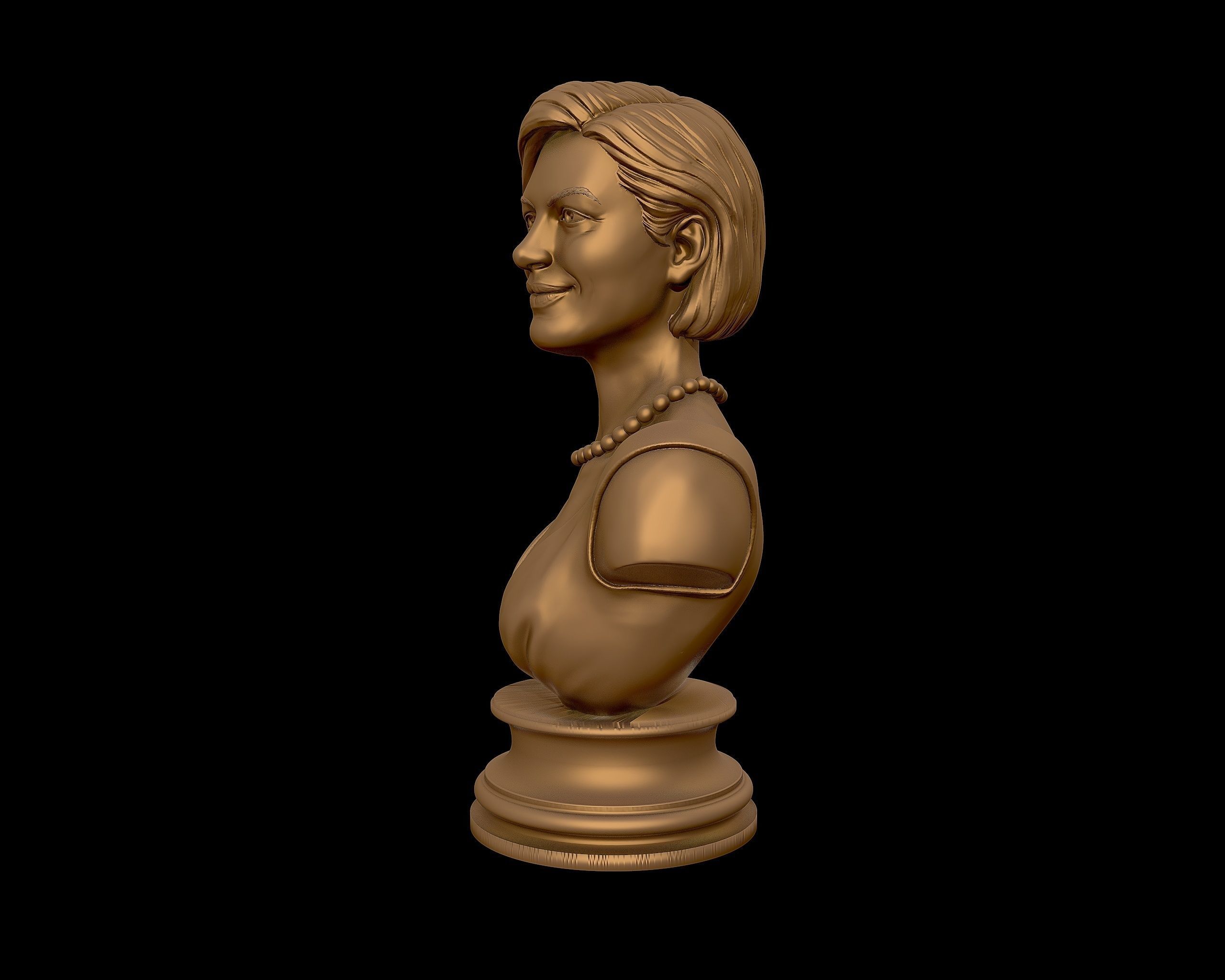 Anne Hathaway 3D Portrait Sculpture 3D print model_18