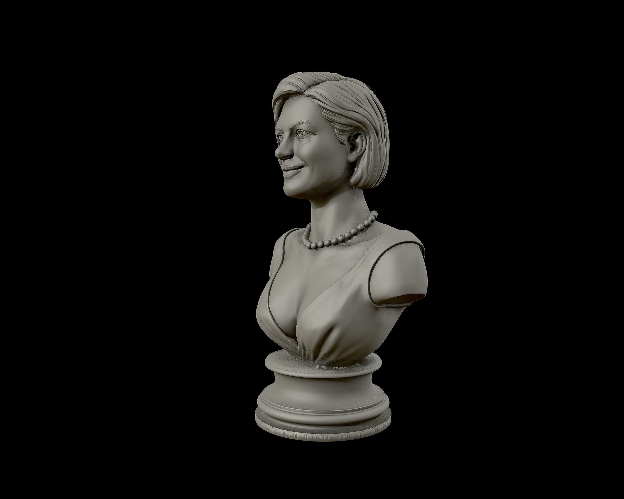 Anne Hathaway 3D Portrait Sculpture 3D print model_26