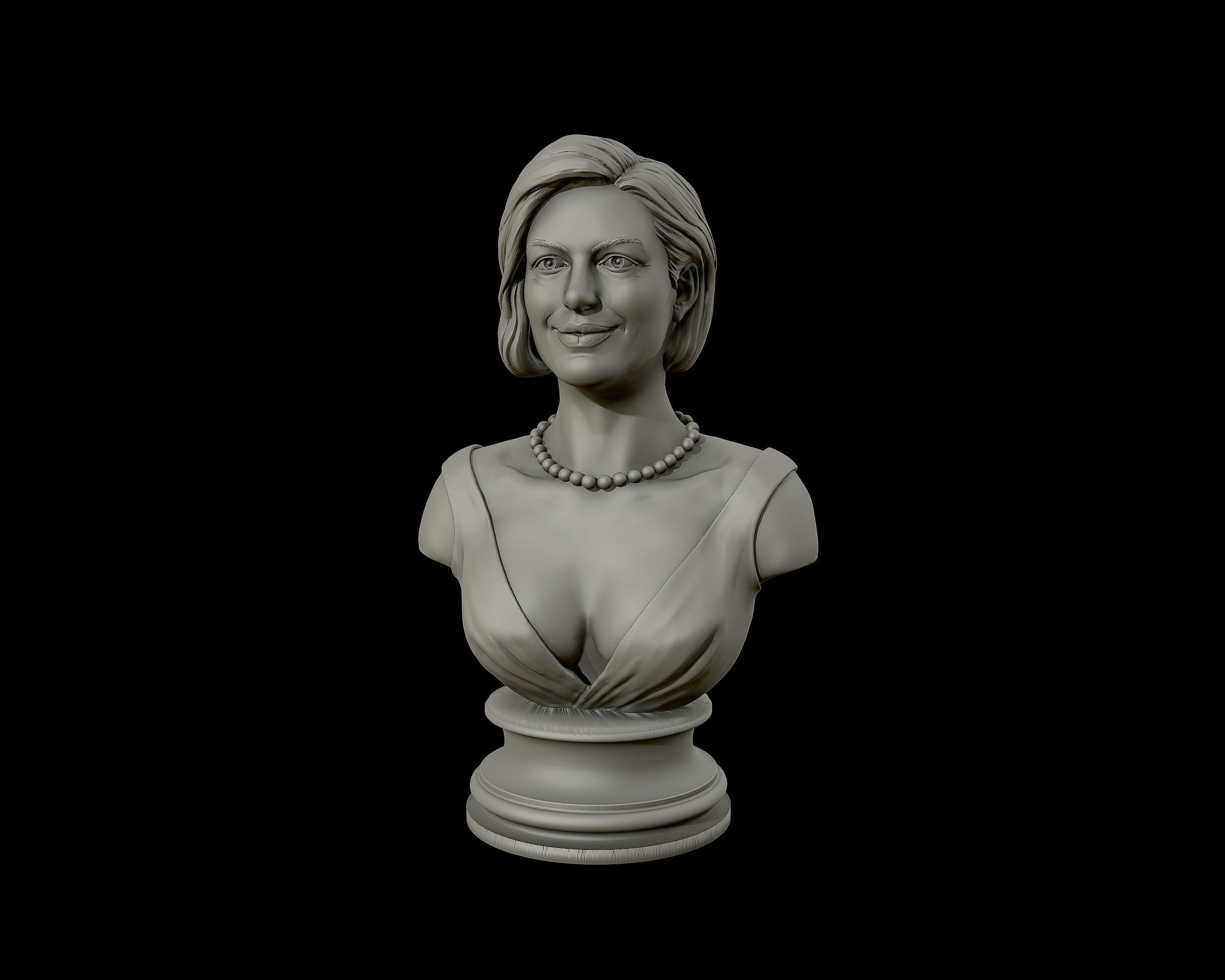 Anne Hathaway 3D Portrait Sculpture 3D print model_19