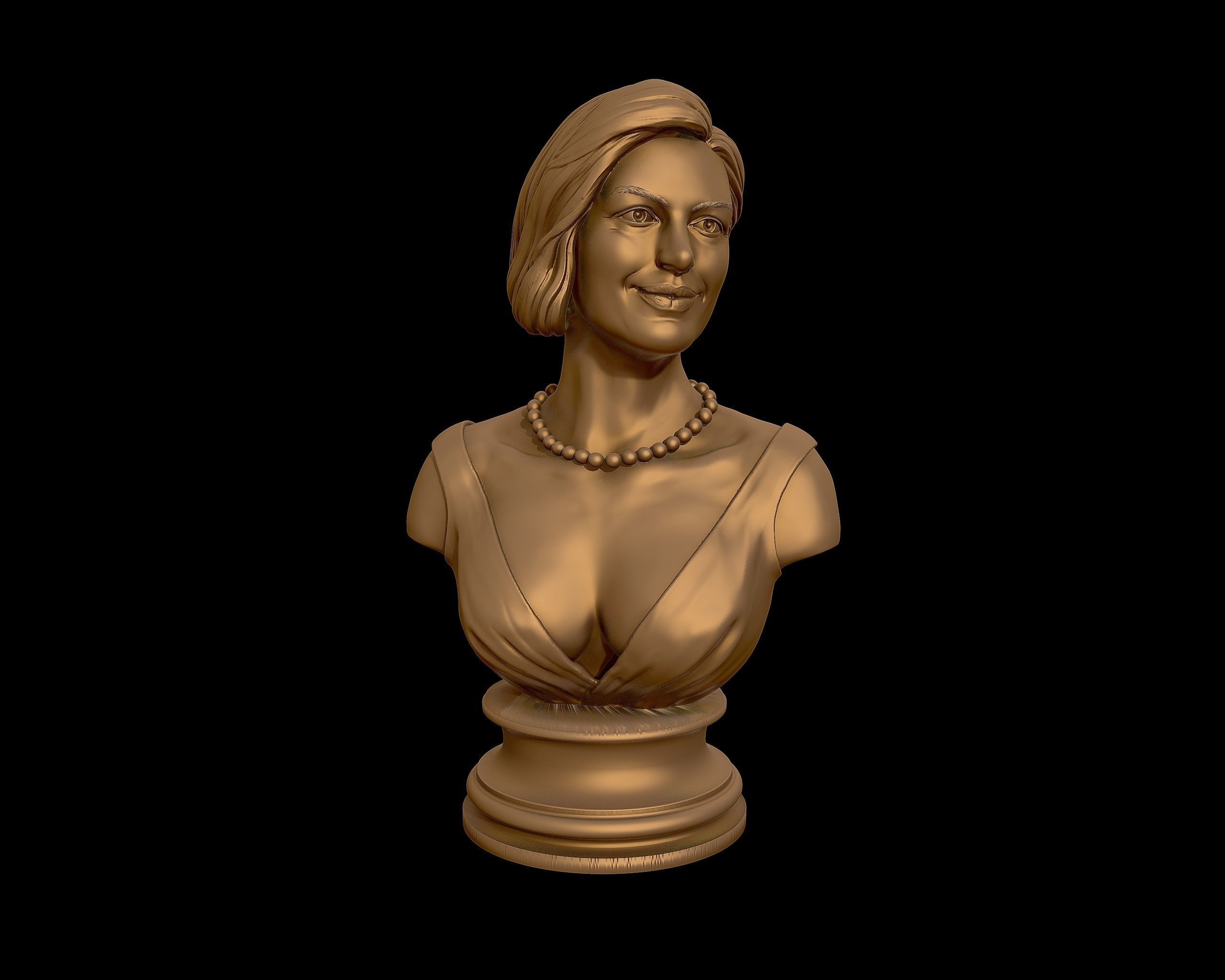 Anne Hathaway 3D Portrait Sculpture 3D print model_15