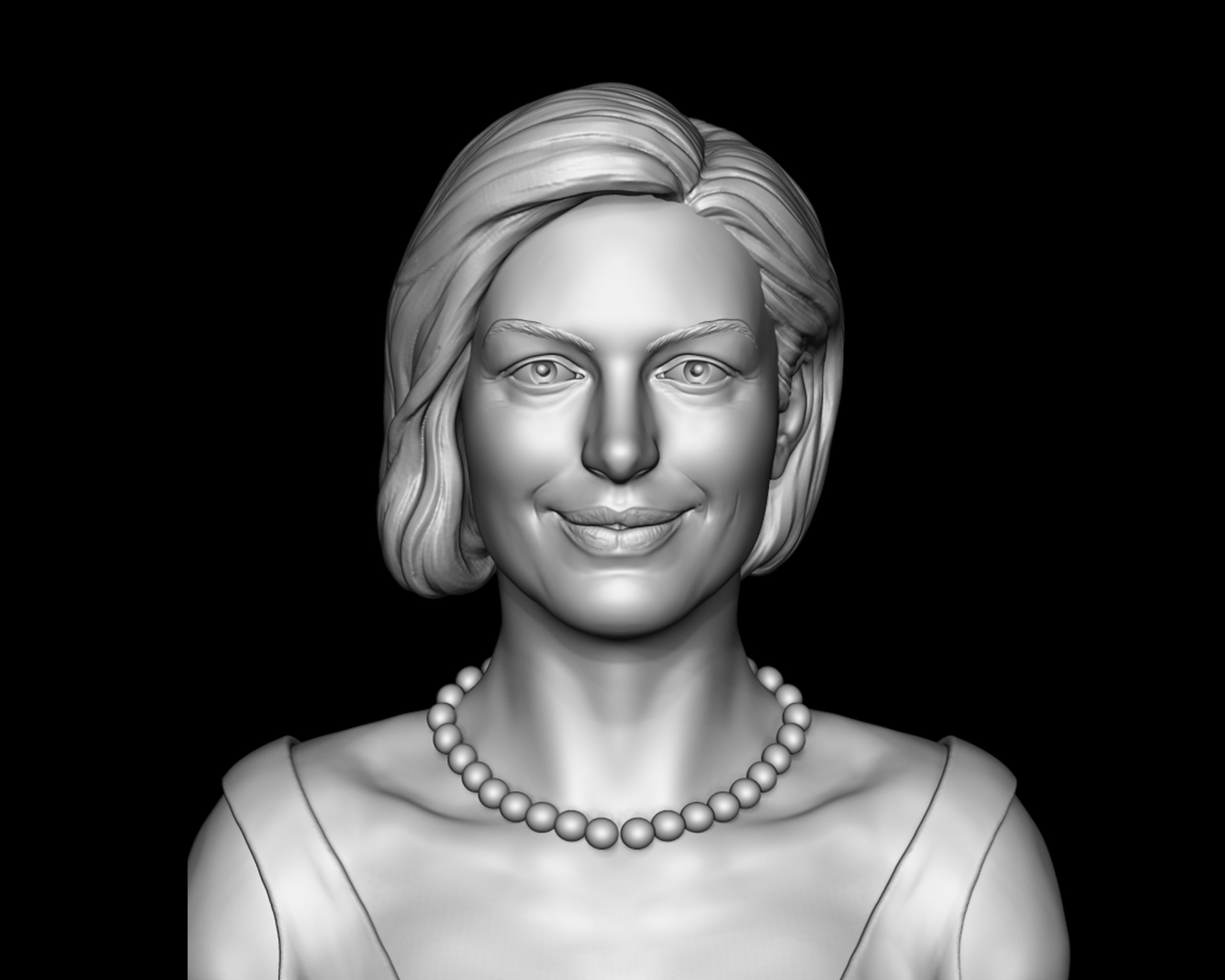 Anne Hathaway 3D Portrait Sculpture 3D print model_11