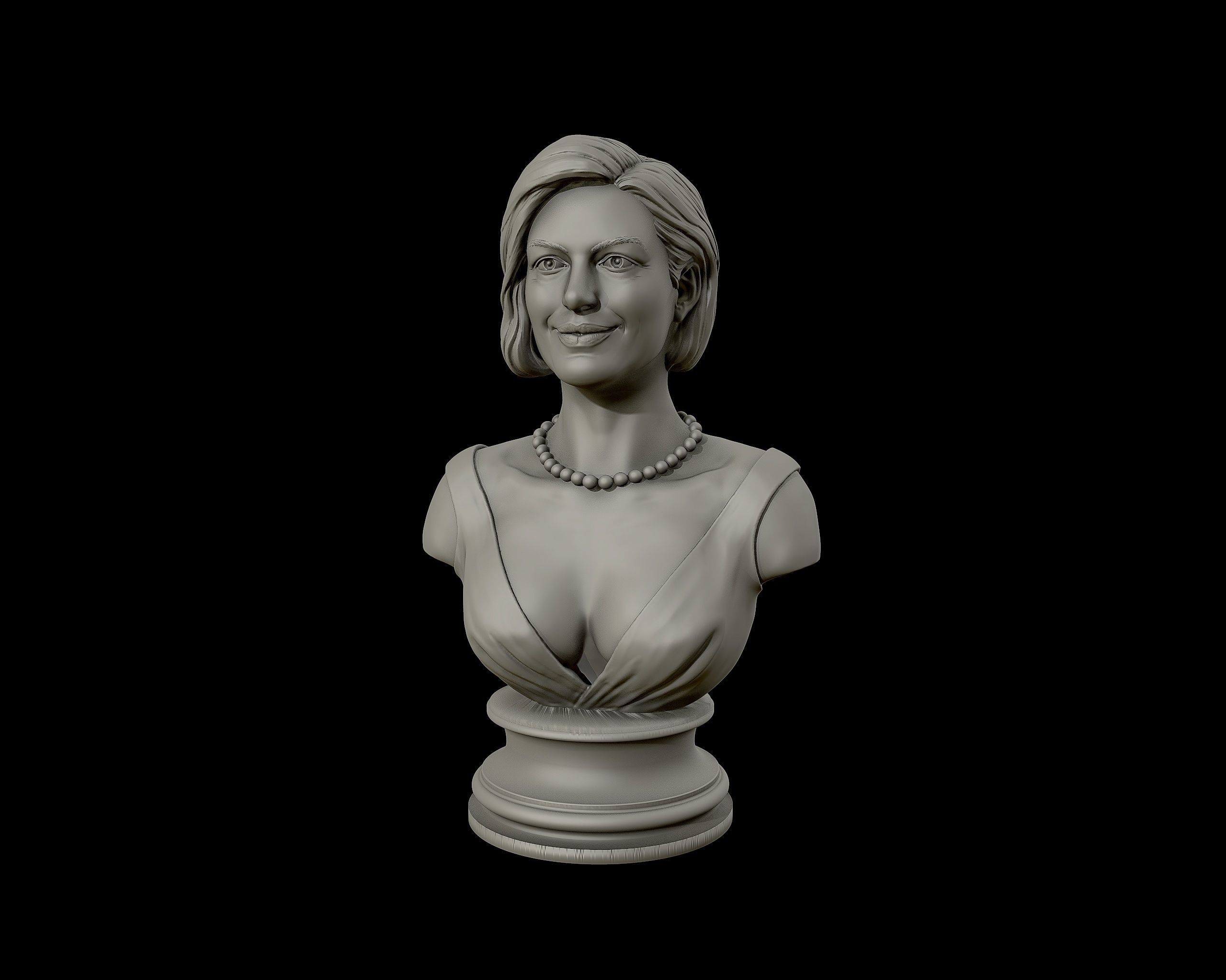 Anne Hathaway 3D Portrait Sculpture 3D print model_24