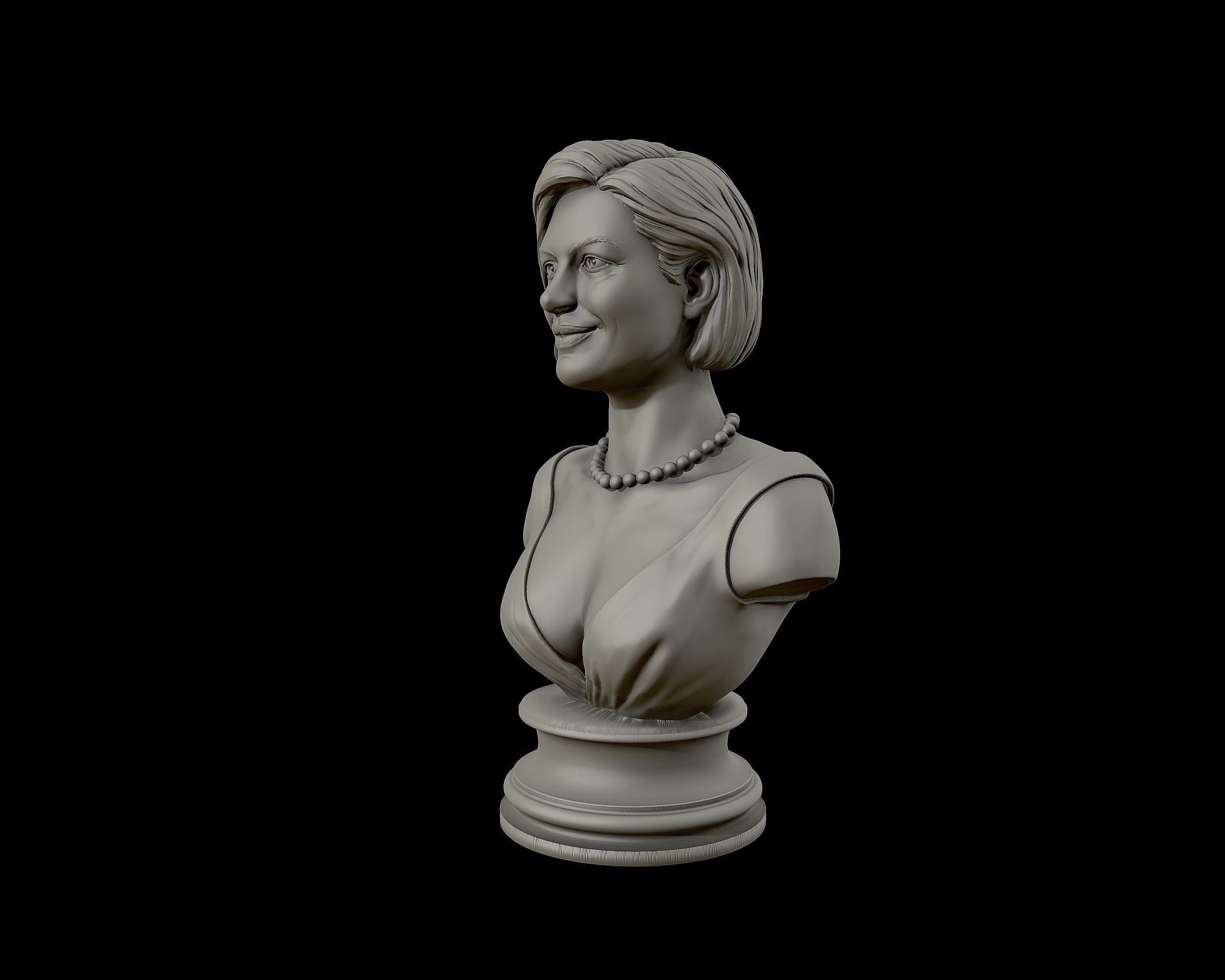 Anne Hathaway 3D Portrait Sculpture 3D print model_21